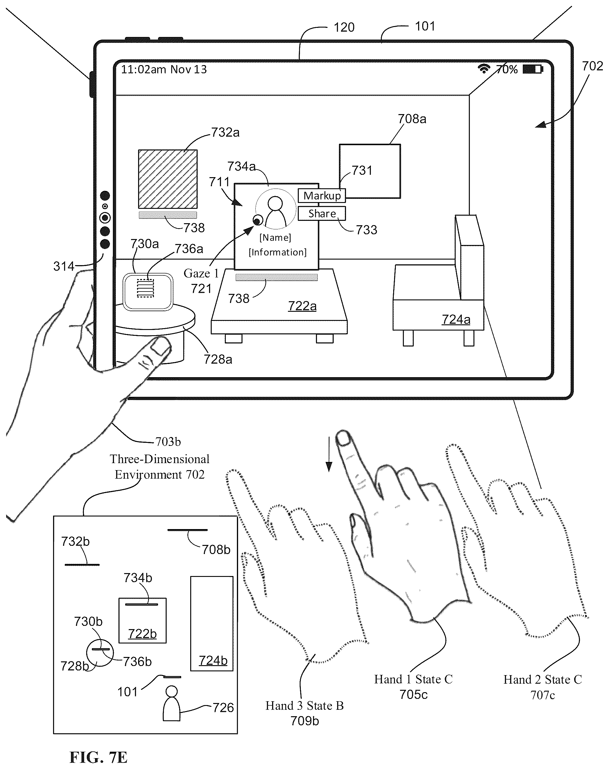 Patent US12307614 Figure 11 – Methods for sharing content and interacting with physical devices in a three-dimensional environment