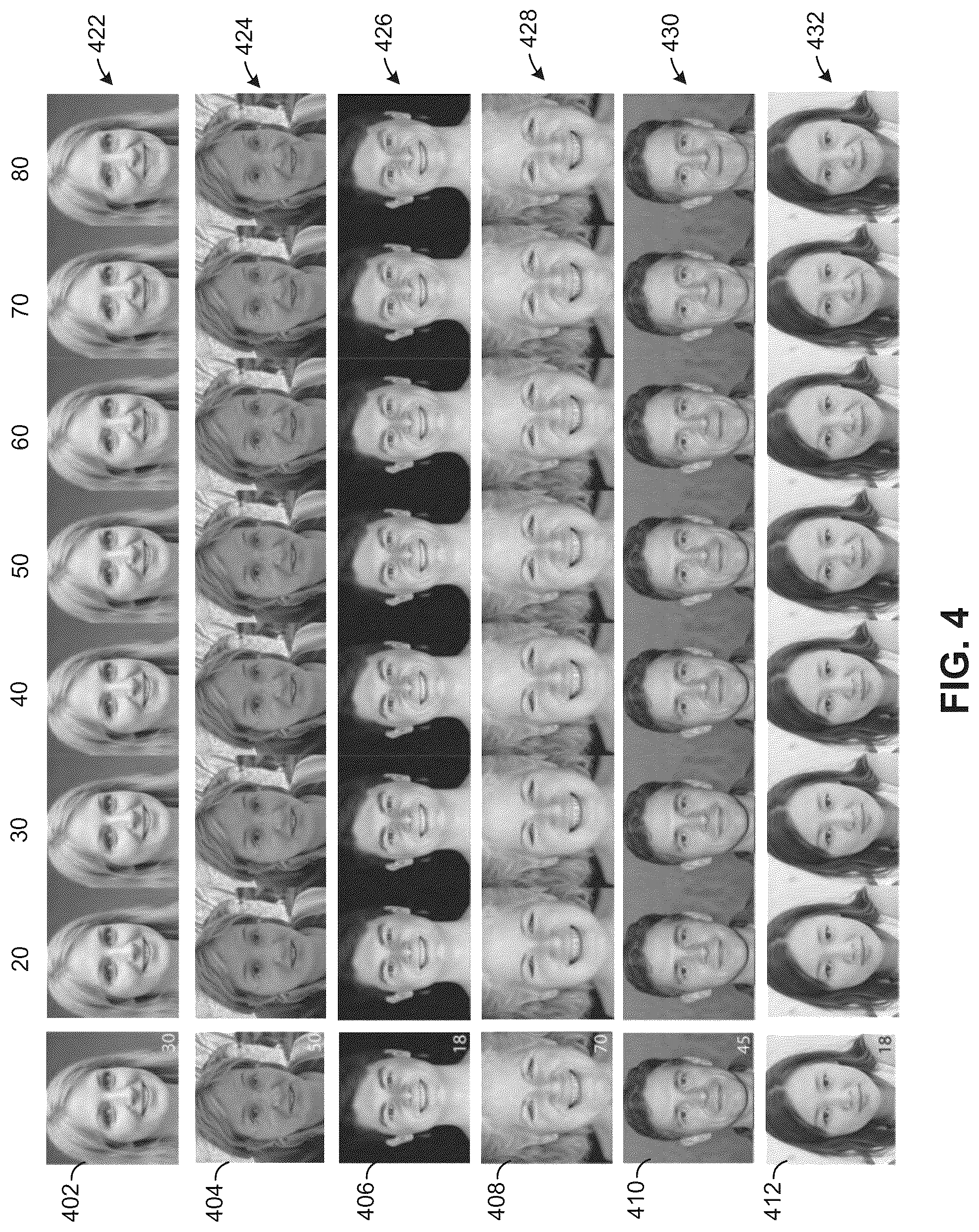 Patent US12307616 Figure 4 – Techniques for re-aging faces in images and video frames
