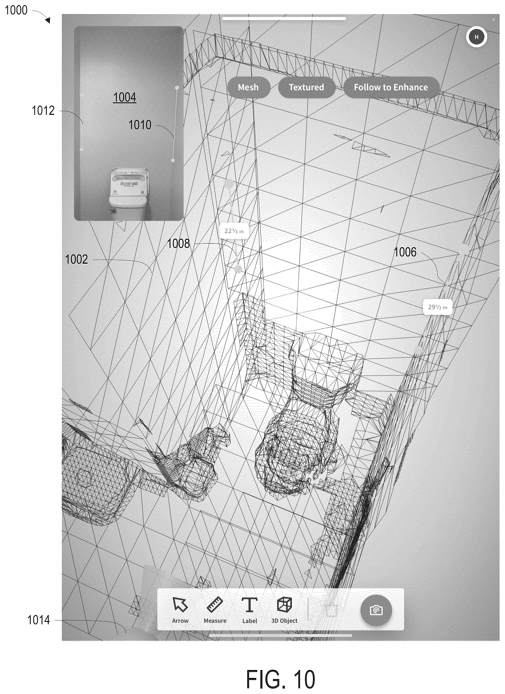 Patent US12307617 Figure 10 – Searchable object location information