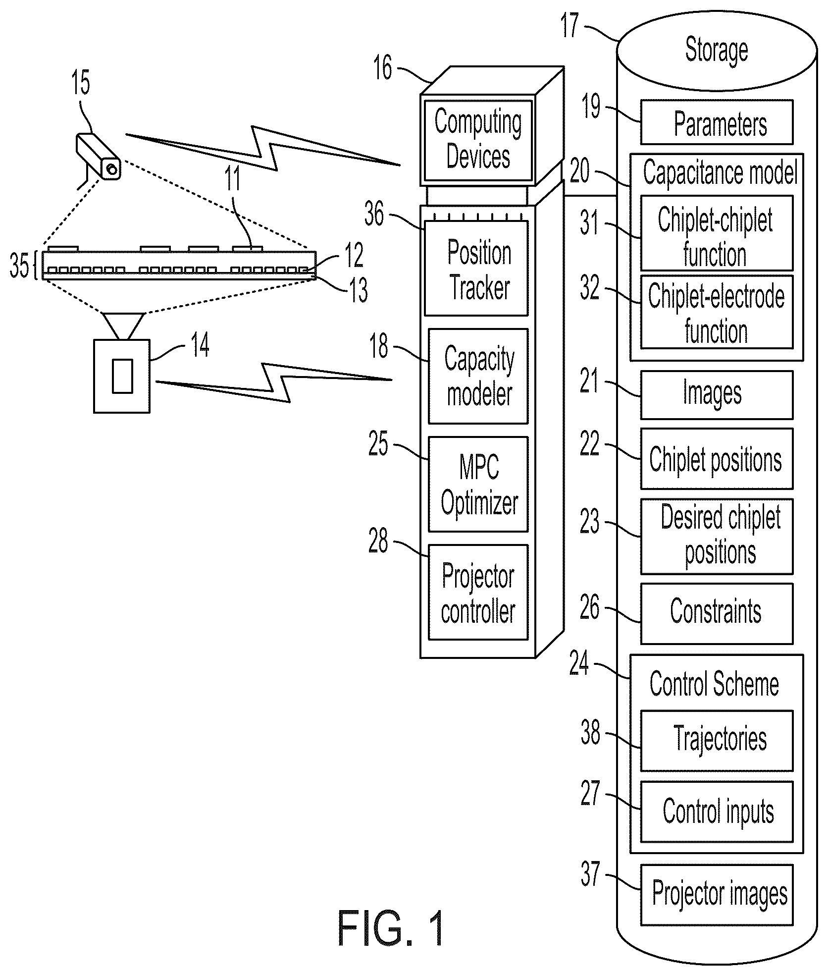Patent US12307629 Figure 1 – System and method for model-predictive-control-based micro-assembly control with the aid of a digital computer