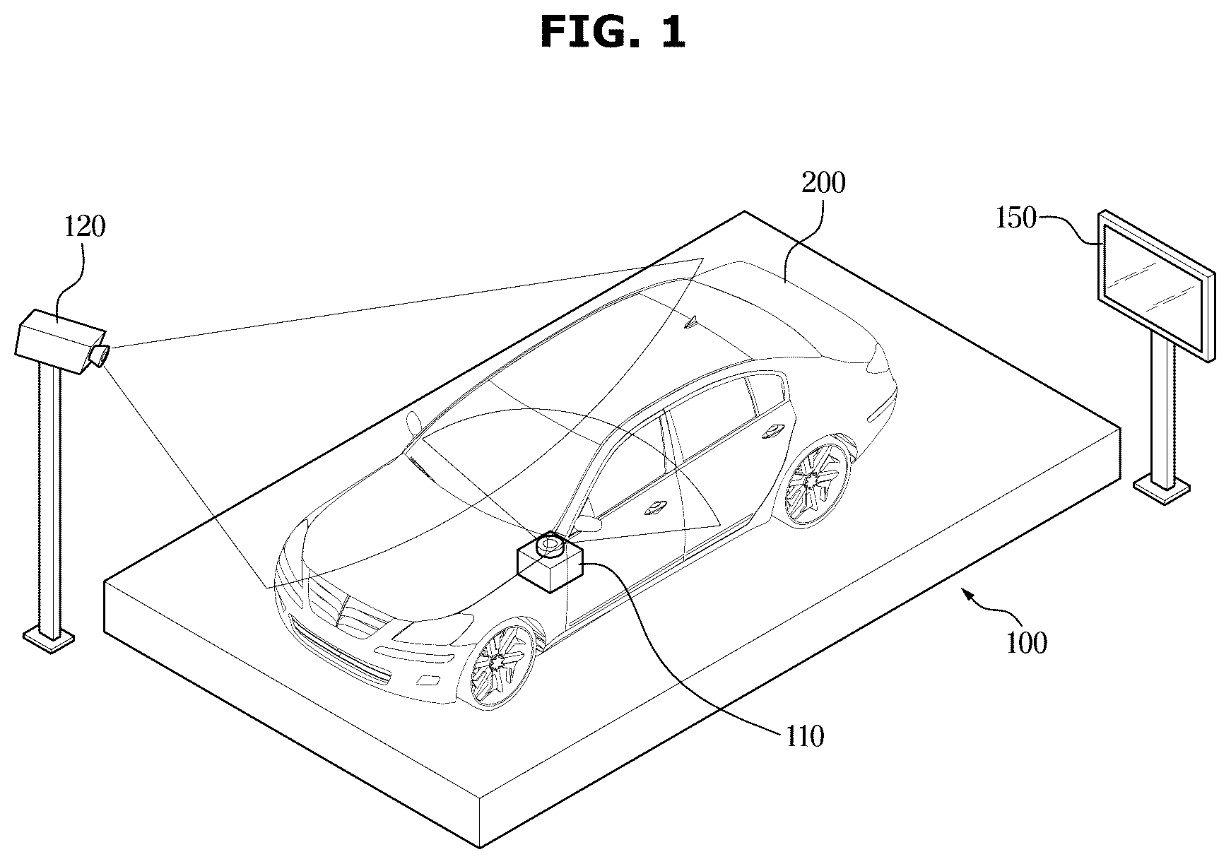 Patent US12307644 Figure 1 – Inspection device for vehicle and method for inspecting the vehicle