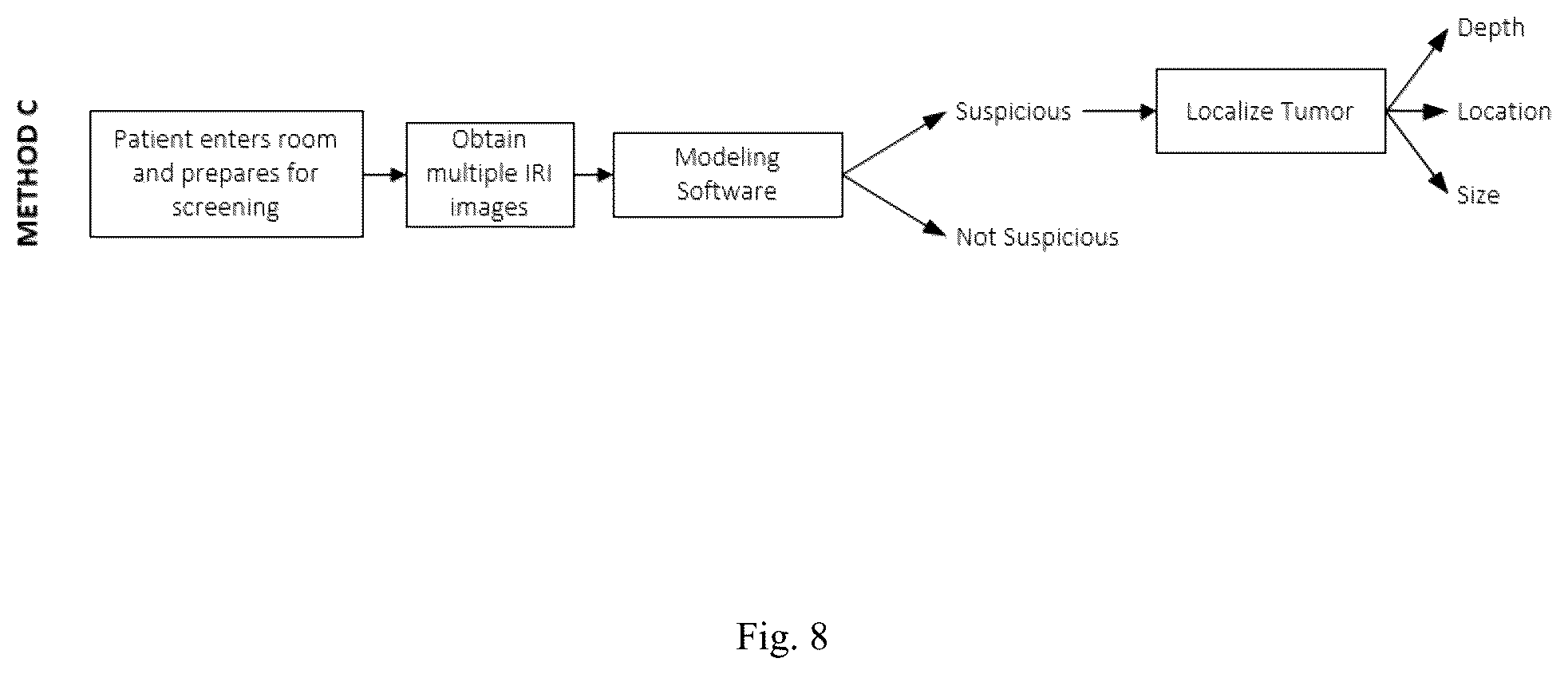 Patent US12307669 Figure 8 – Detection and characterization of cancerous tumors