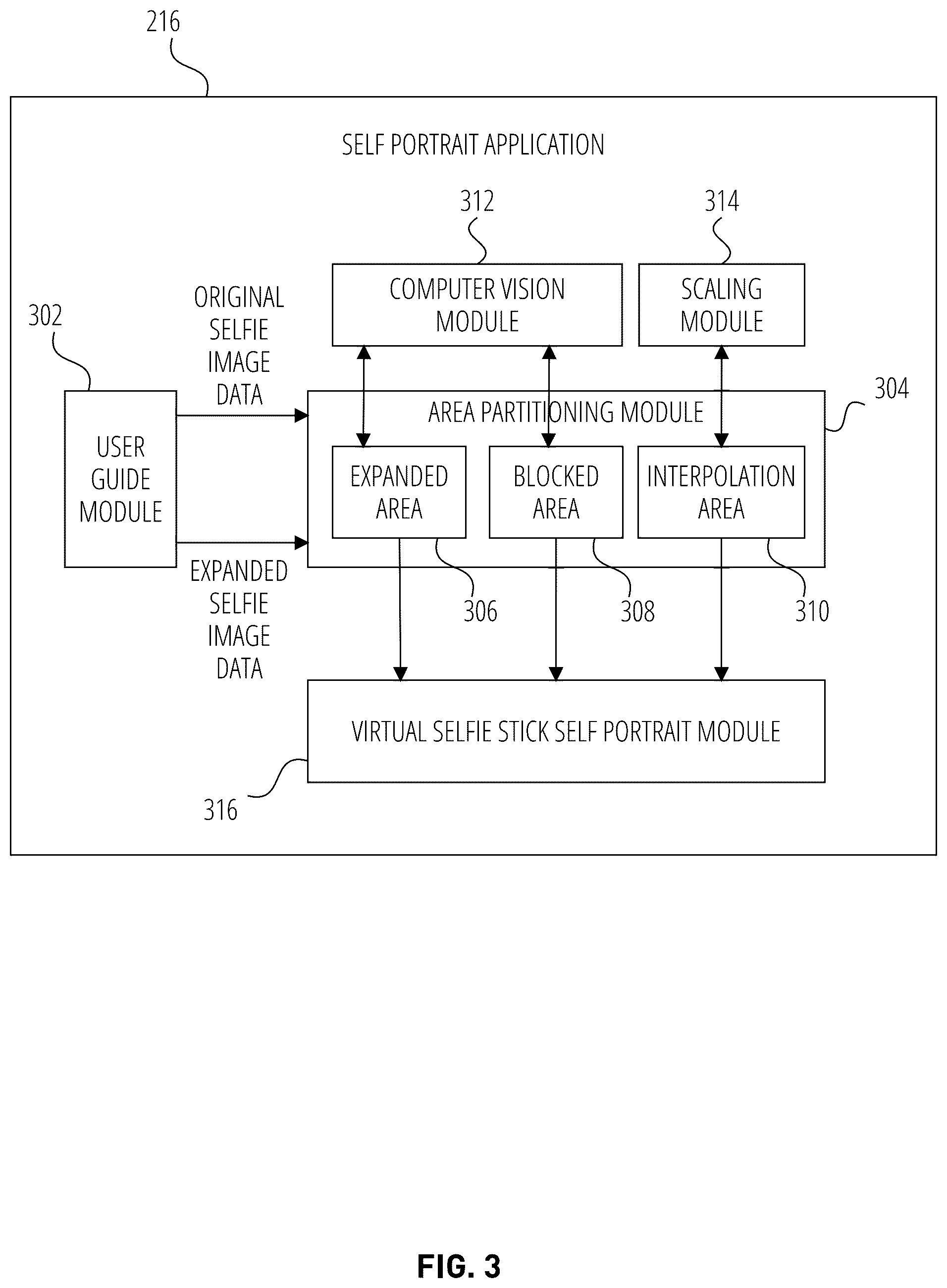 Patent US12307682 Figure 3 – Virtual selfie stick