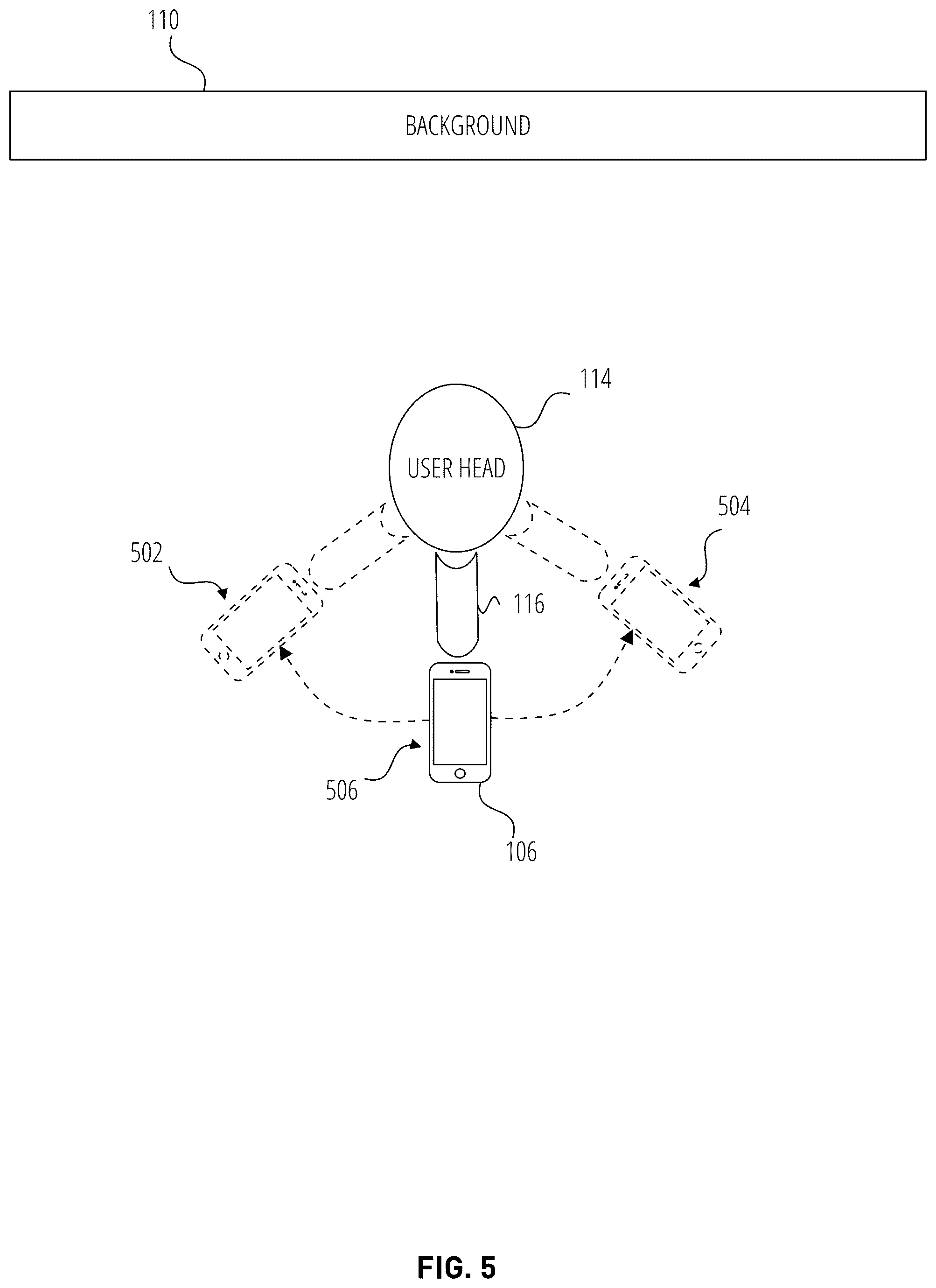 Patent US12307682 Figure 5 – Virtual selfie stick