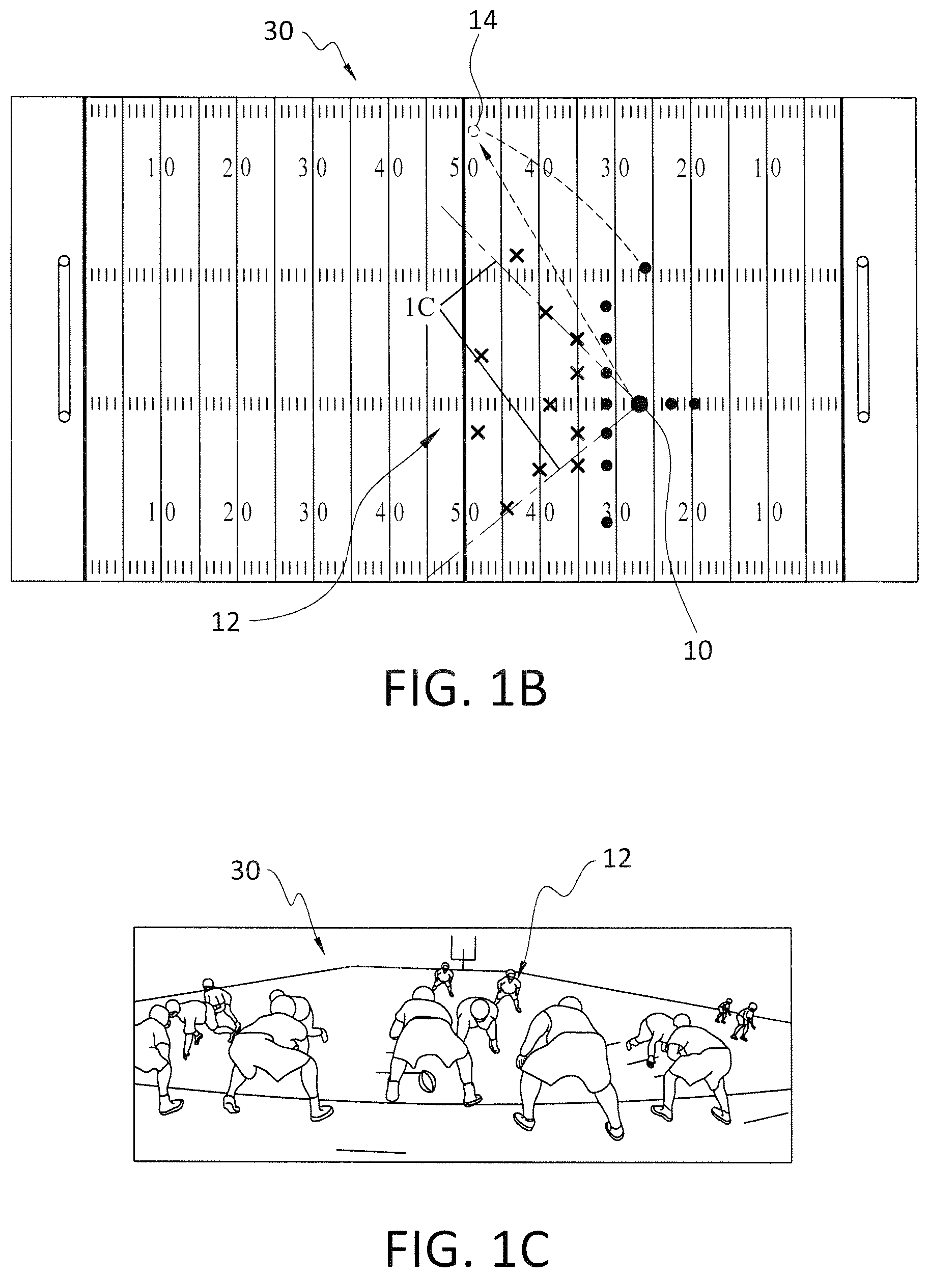 Patent US12307689 Figure 2 – Virtual reality translation of location based on starting position of sports implement