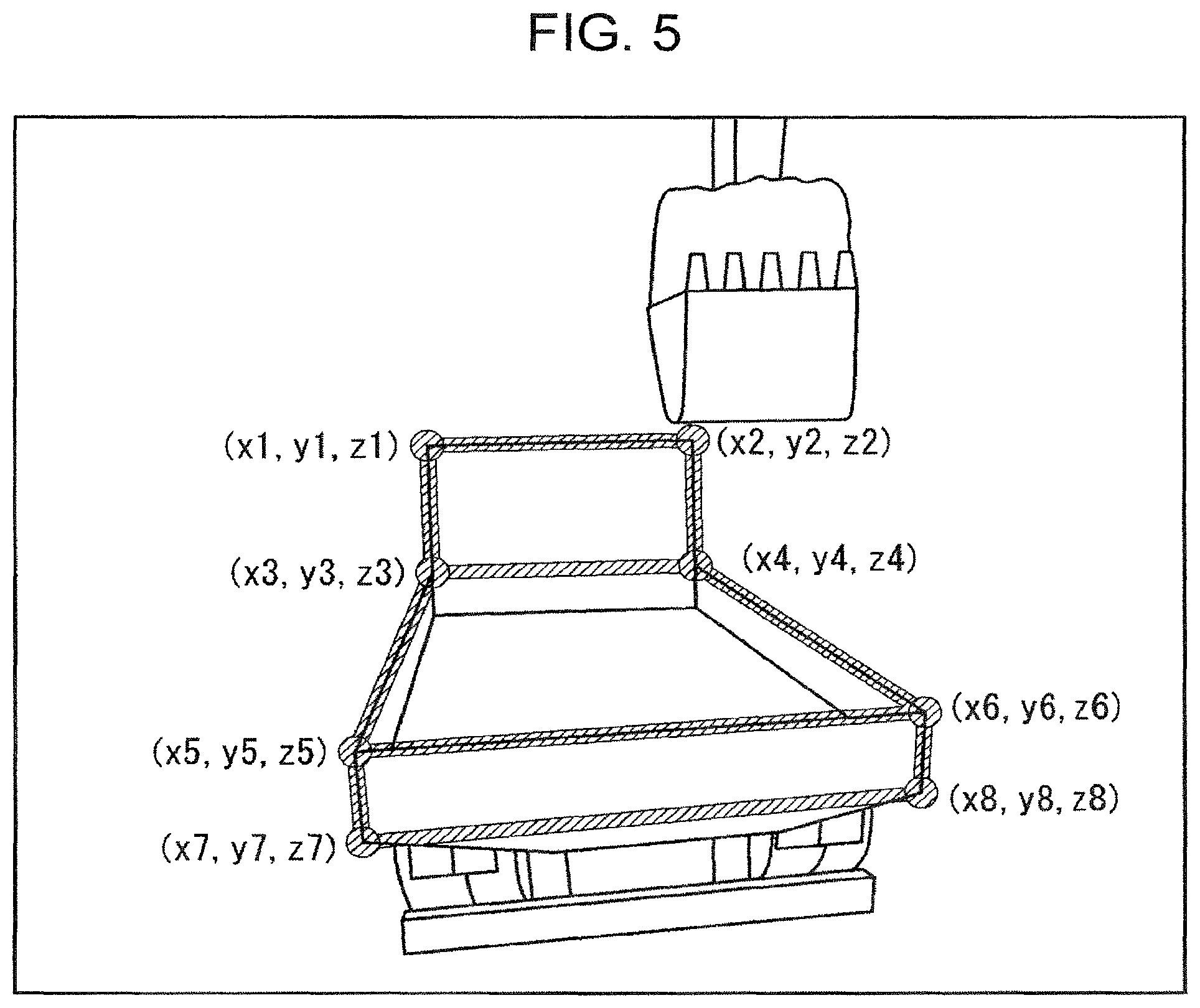 Patent US12307697 Figure 5 – Container measurement system