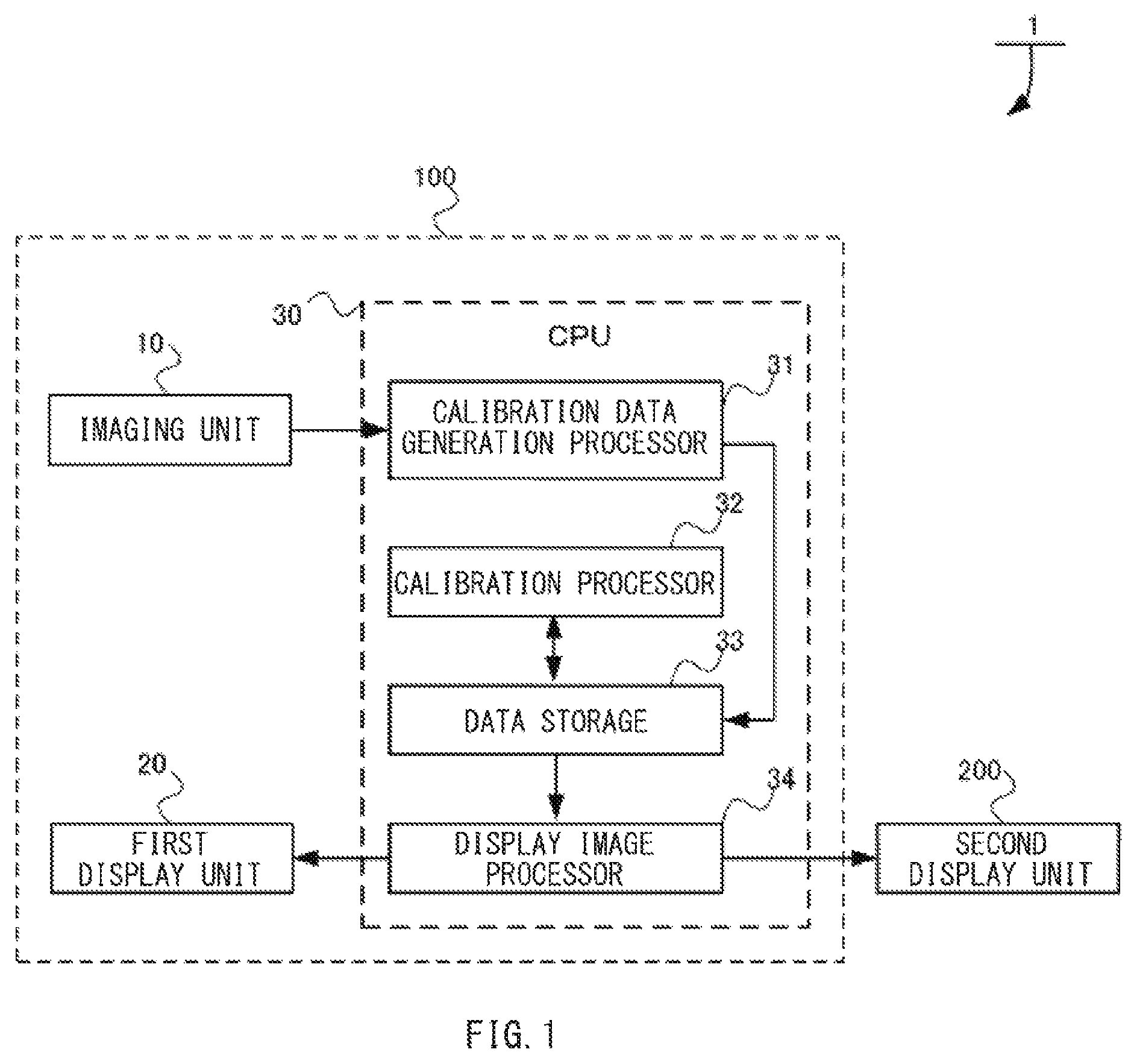 Patent US12307714 Figure 1 – Gaze calibration system