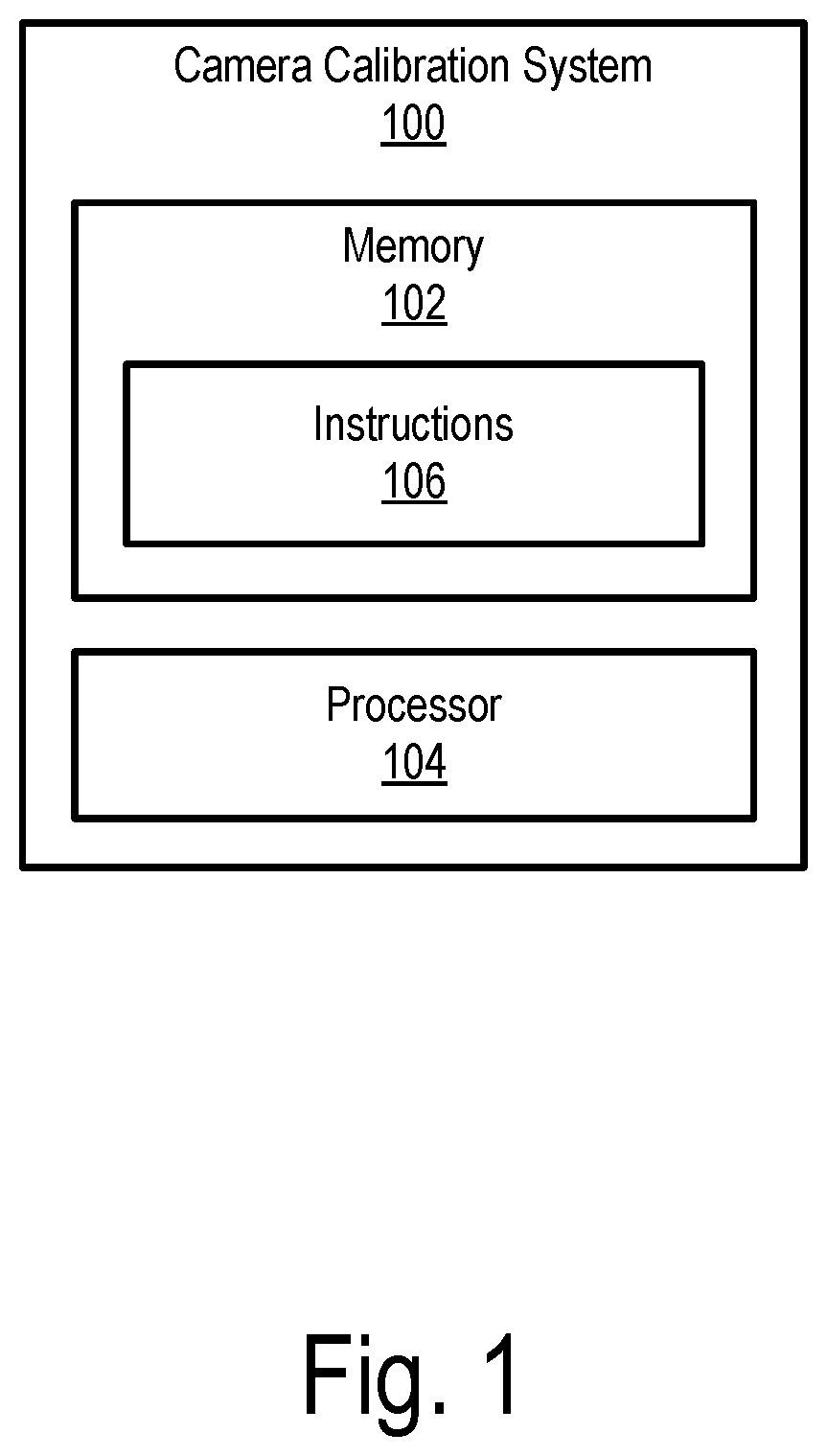 Patent US12307716 Figure 1 – Methods and systems for calibrating a camera array based on differentiable point targets in a capture scene