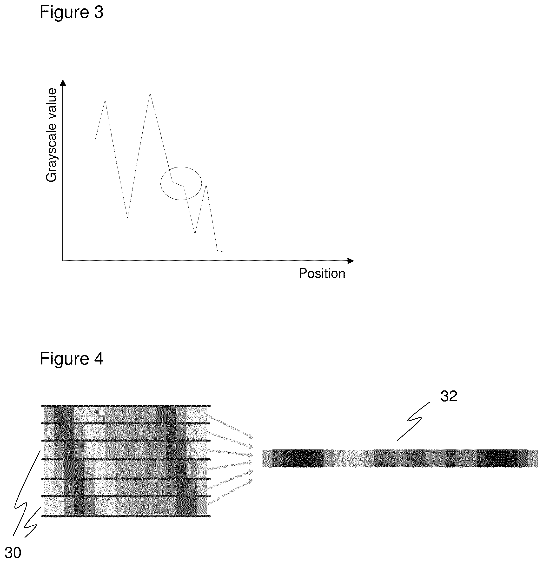 Patent US12307755 Figure 2 – Reading a one-dimensional optical code using a black-and-white profile formed from grayscale value profiles