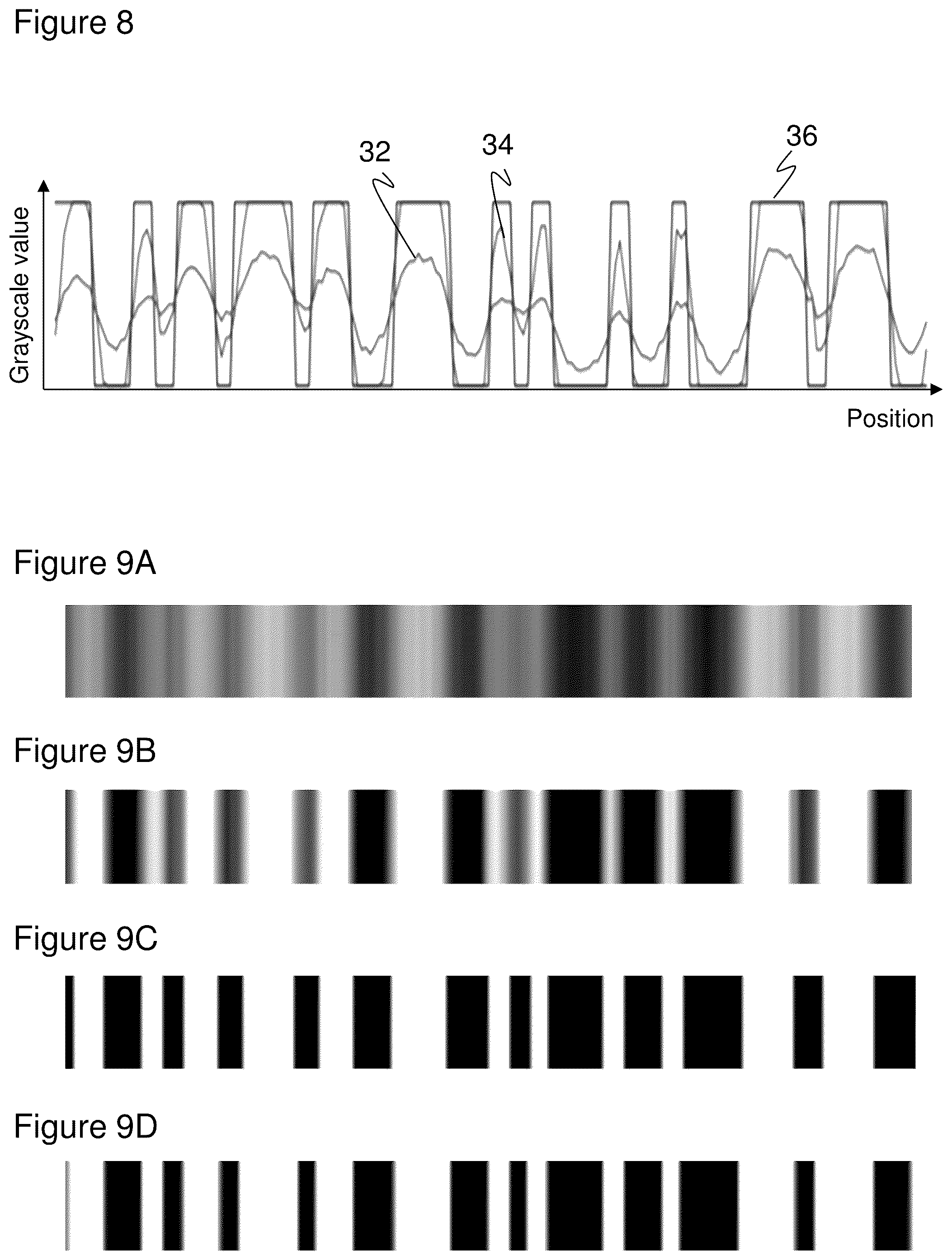 Patent US12307755 Figure 5 – Reading a one-dimensional optical code using a black-and-white profile formed from grayscale value profiles