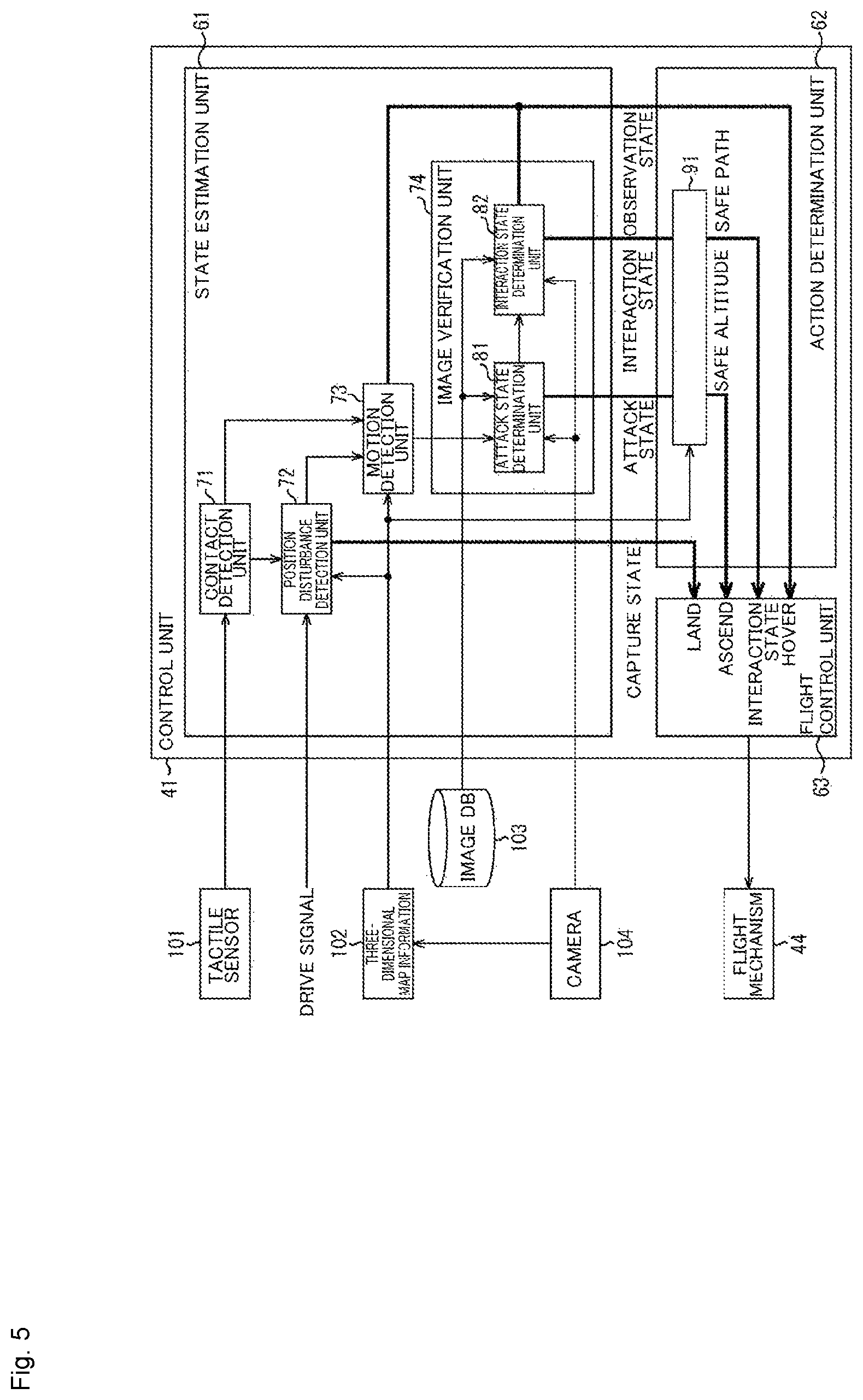Patent US12307774 Figure 5 – Crewless aircraft and control method