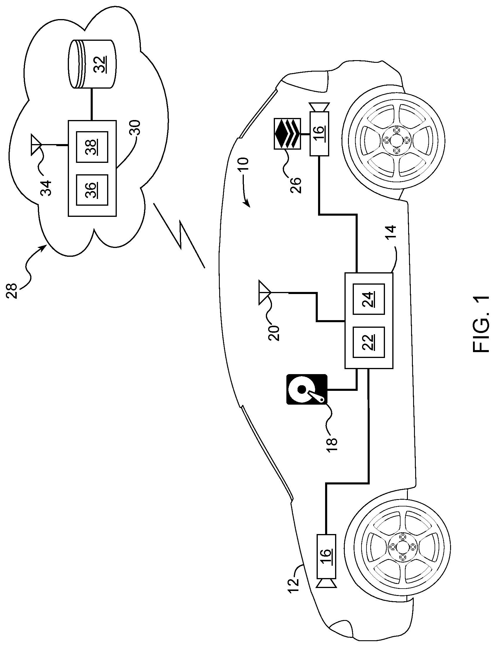 Patent US12307779 Figure 1 – Vehicle video recording framework
