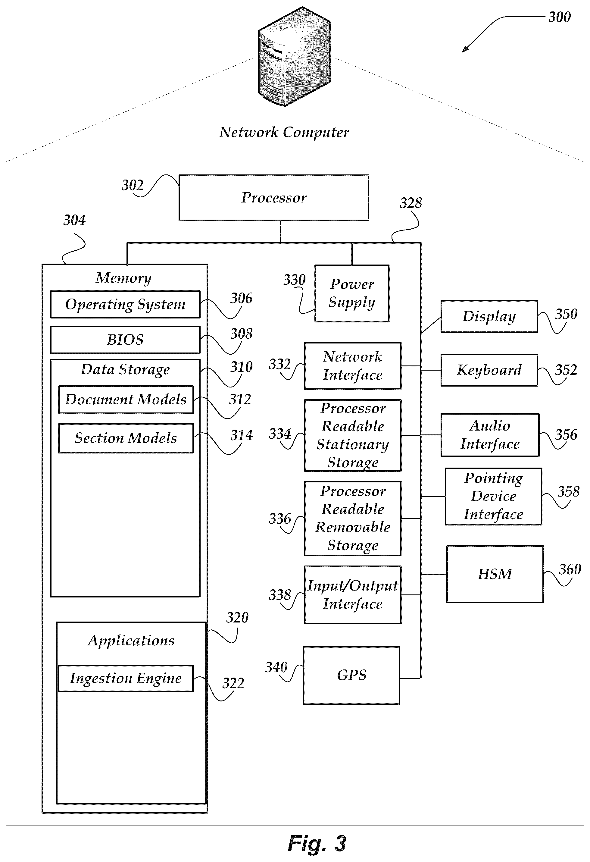 Patent US12307799 Figure 3 – Document ingestion pipeline