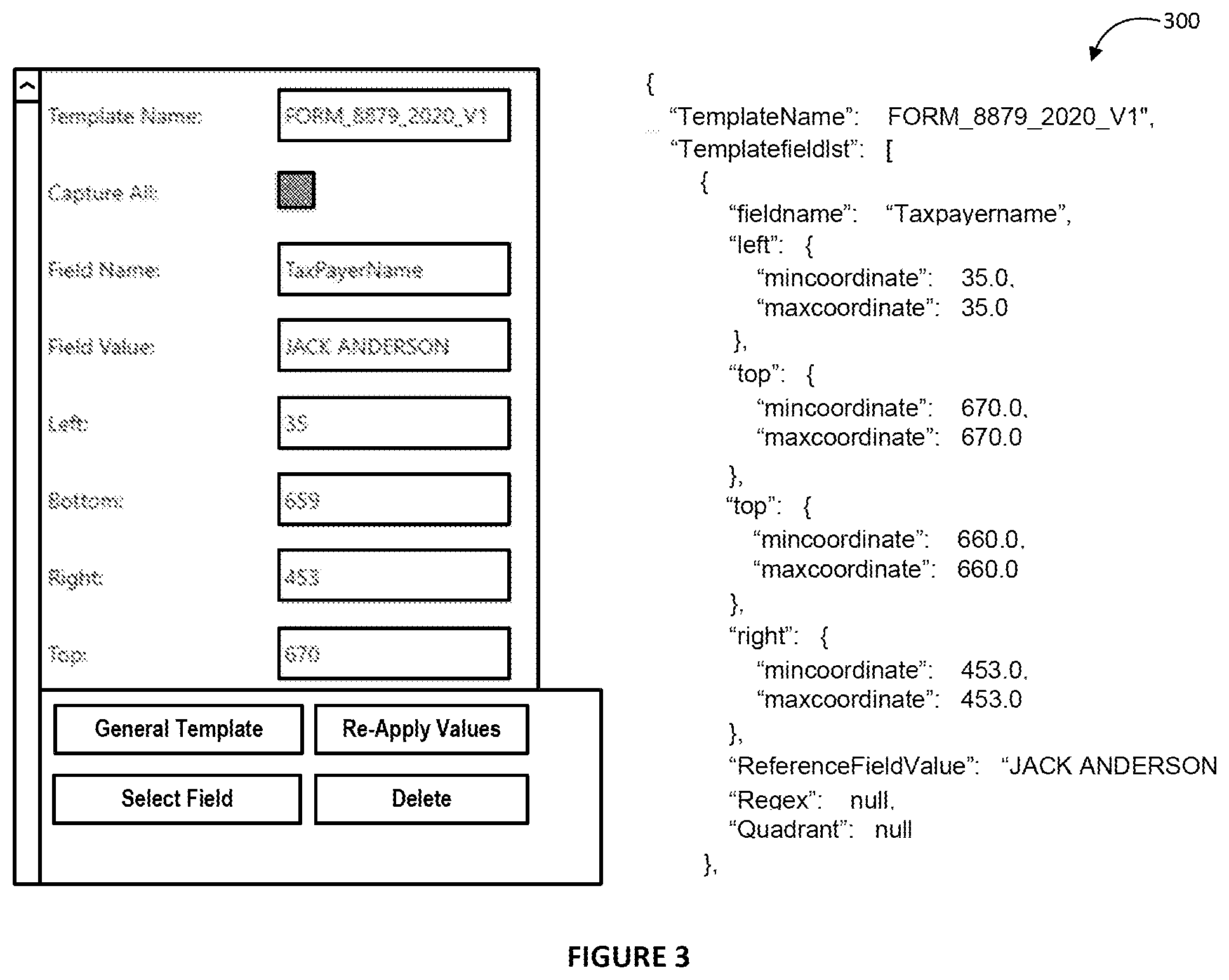 Patent US12307801 Figure 3 – Extract data from a true PDF page