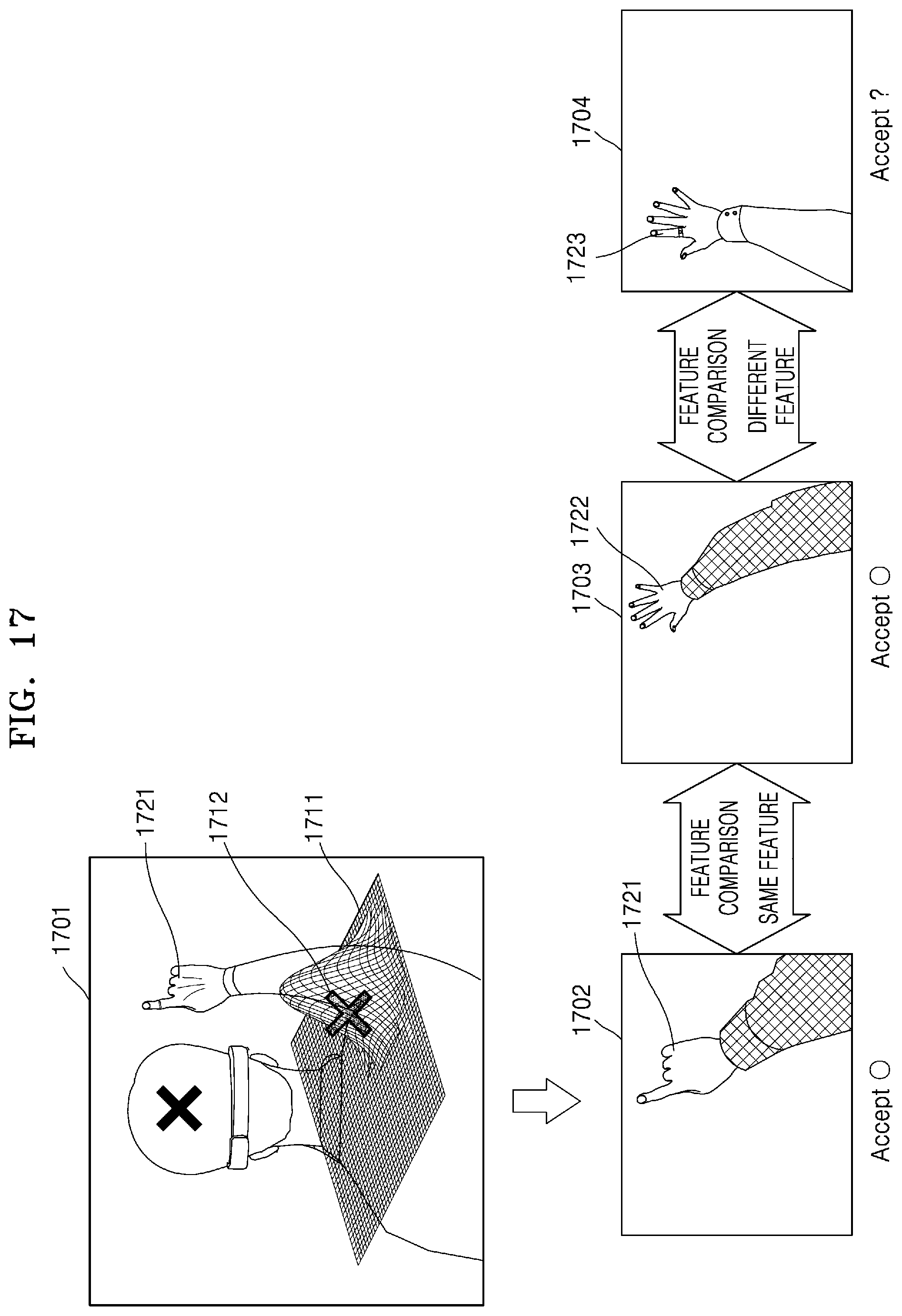 Patent US12307803 Figure 17 – Method for identifying user's real hand and wearable device therefor