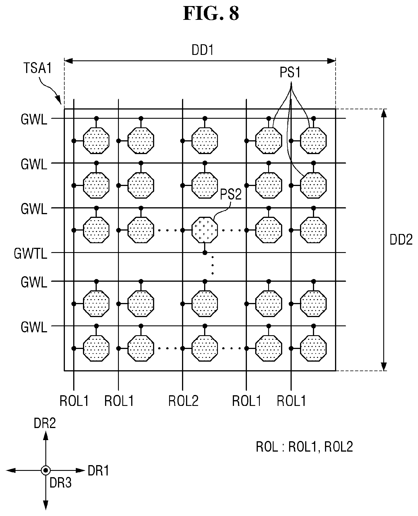 Patent US12307805 Figure 8 – Display device with integrated optical touch and fingerprint sensing