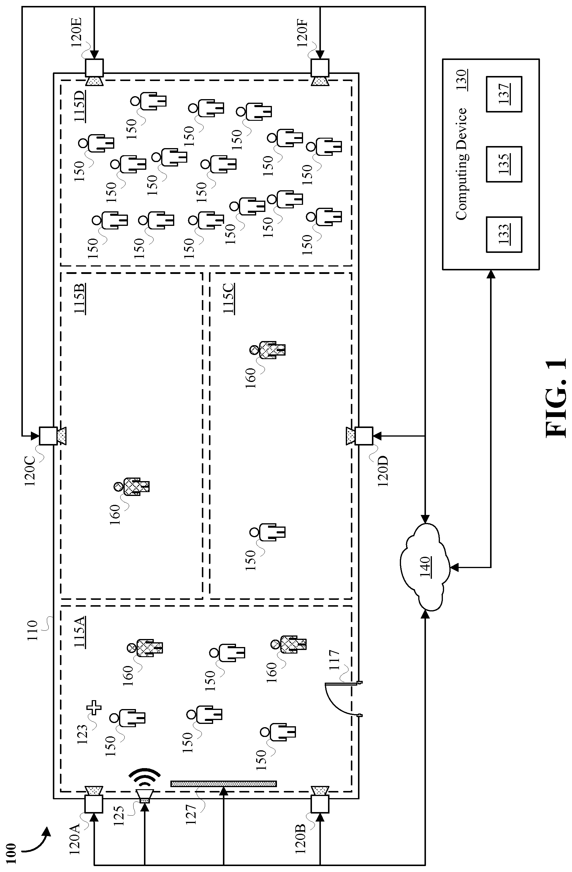 Patent US12307813 Figure 1 – Systems and methods of detecting incorrect mask usage