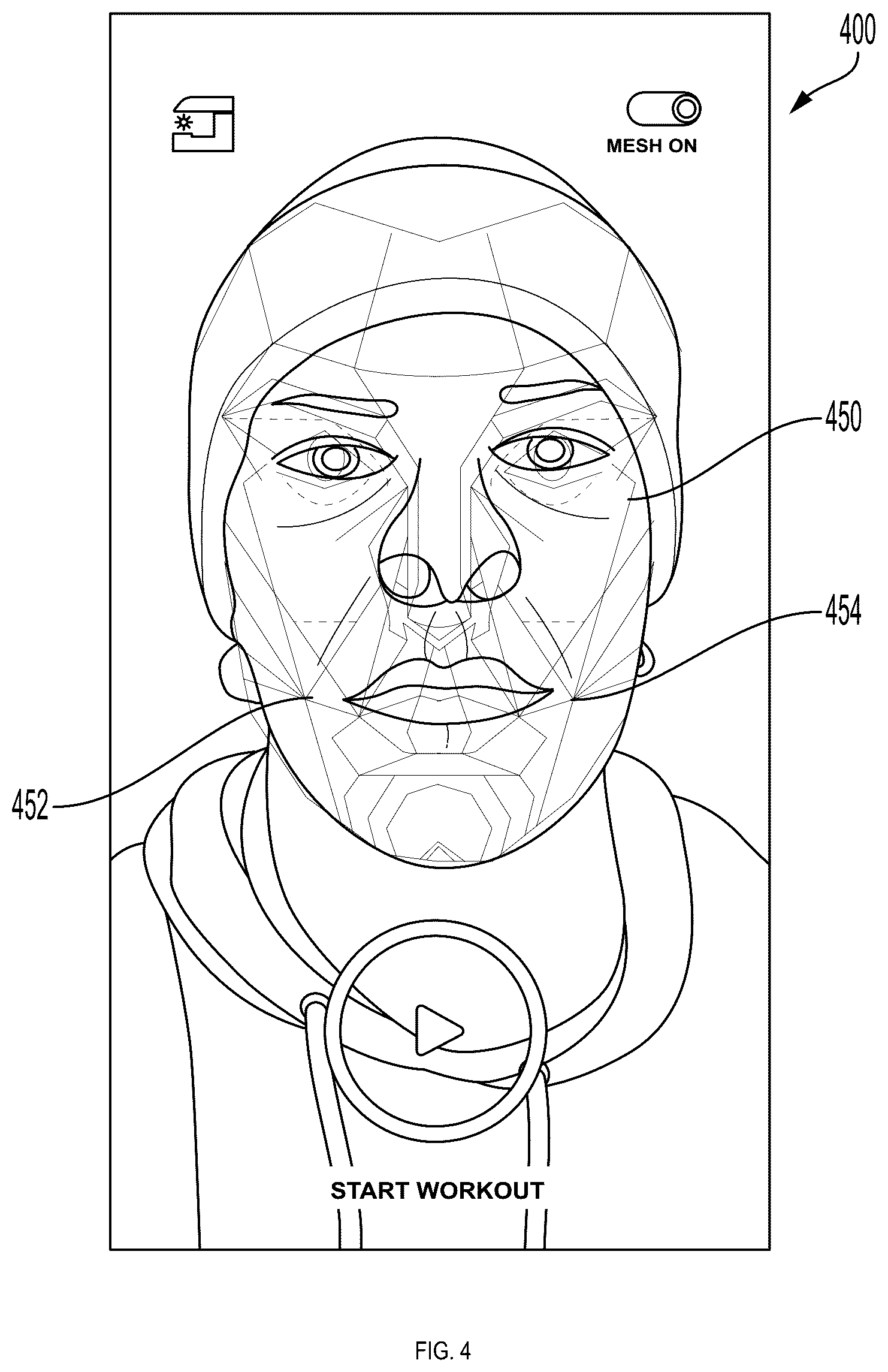 Patent US12307822 Figure 4 – Systems and methods for facial imaging processing to identify facial movements and generate user-specific analytics and recommendations therefrom