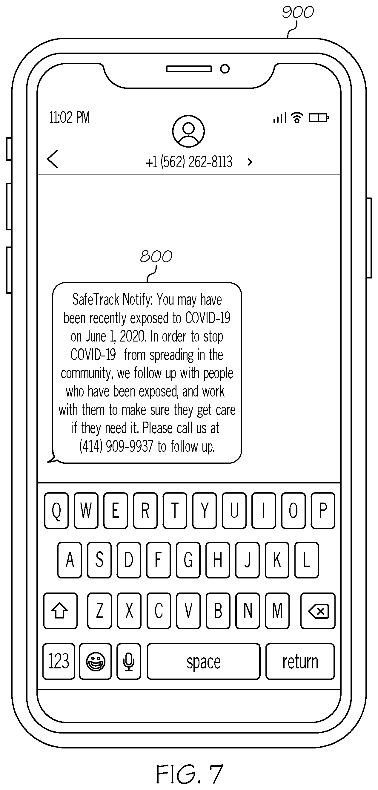Patent US12307838 Figure 10 – Method and system for connectivity and control of a hazard-prone environment using a low power wide area network