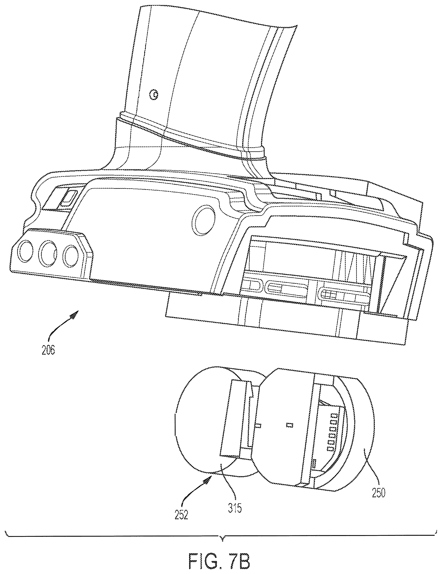 Patent US12307839 Figure 8 – Power tool with compartment for receiving another device