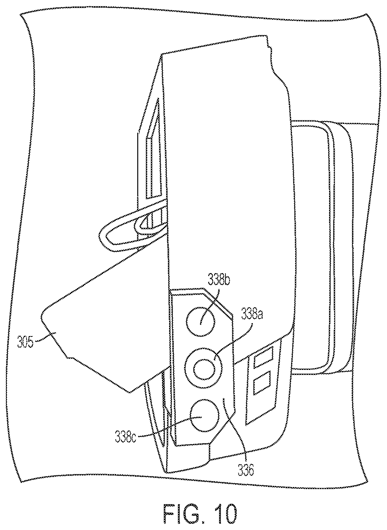 Patent US12307839 Figure 11 – Power tool with compartment for receiving another device
