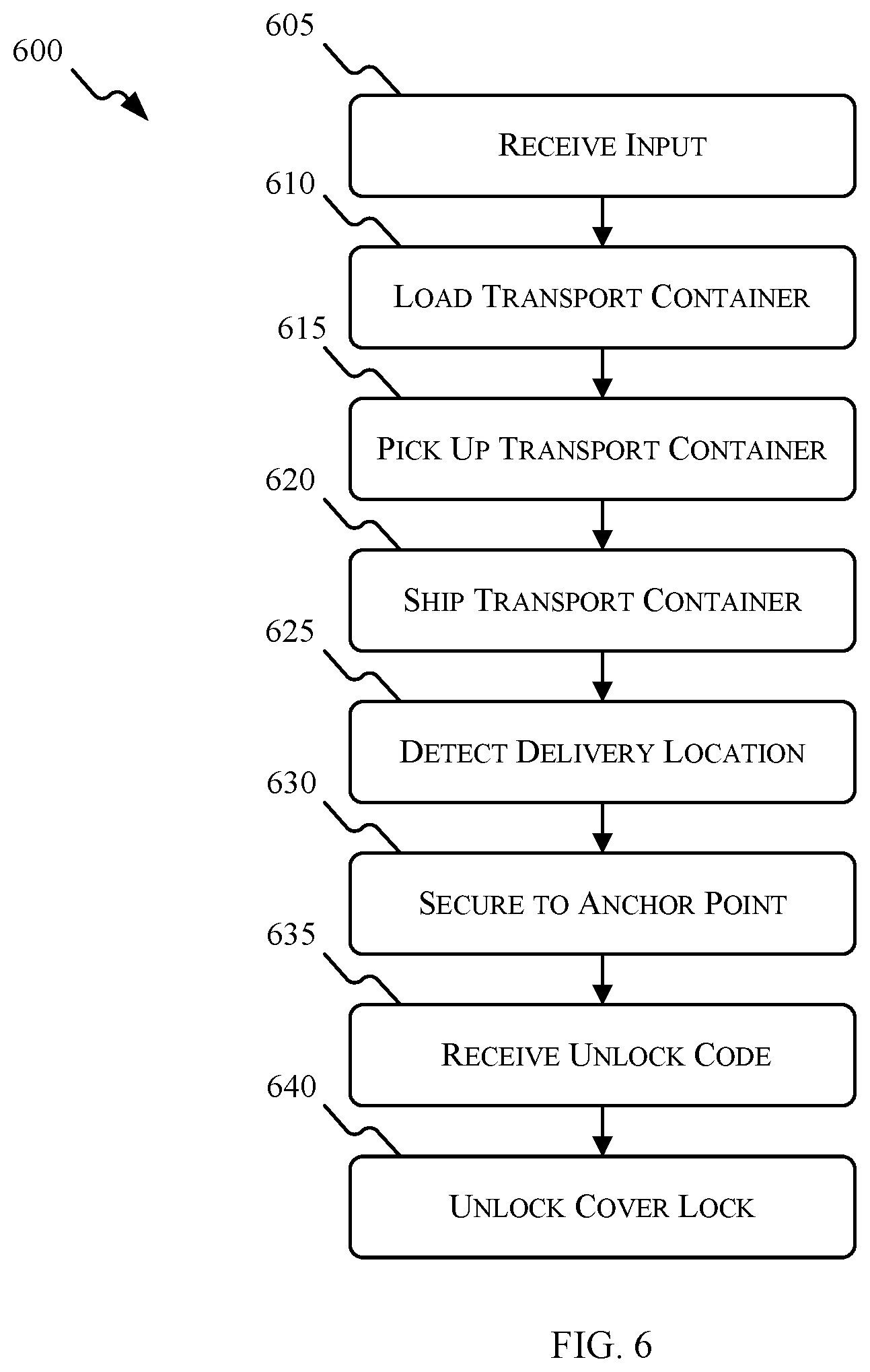 Patent US12307843 Figure 6 – Secure transport container