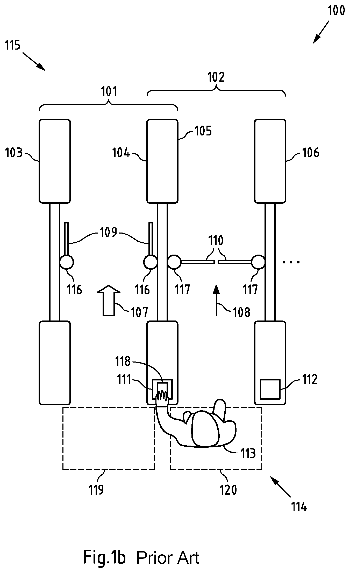 Patent US12307845 Figure 2 – Gate array, in particular for a passenger transport system