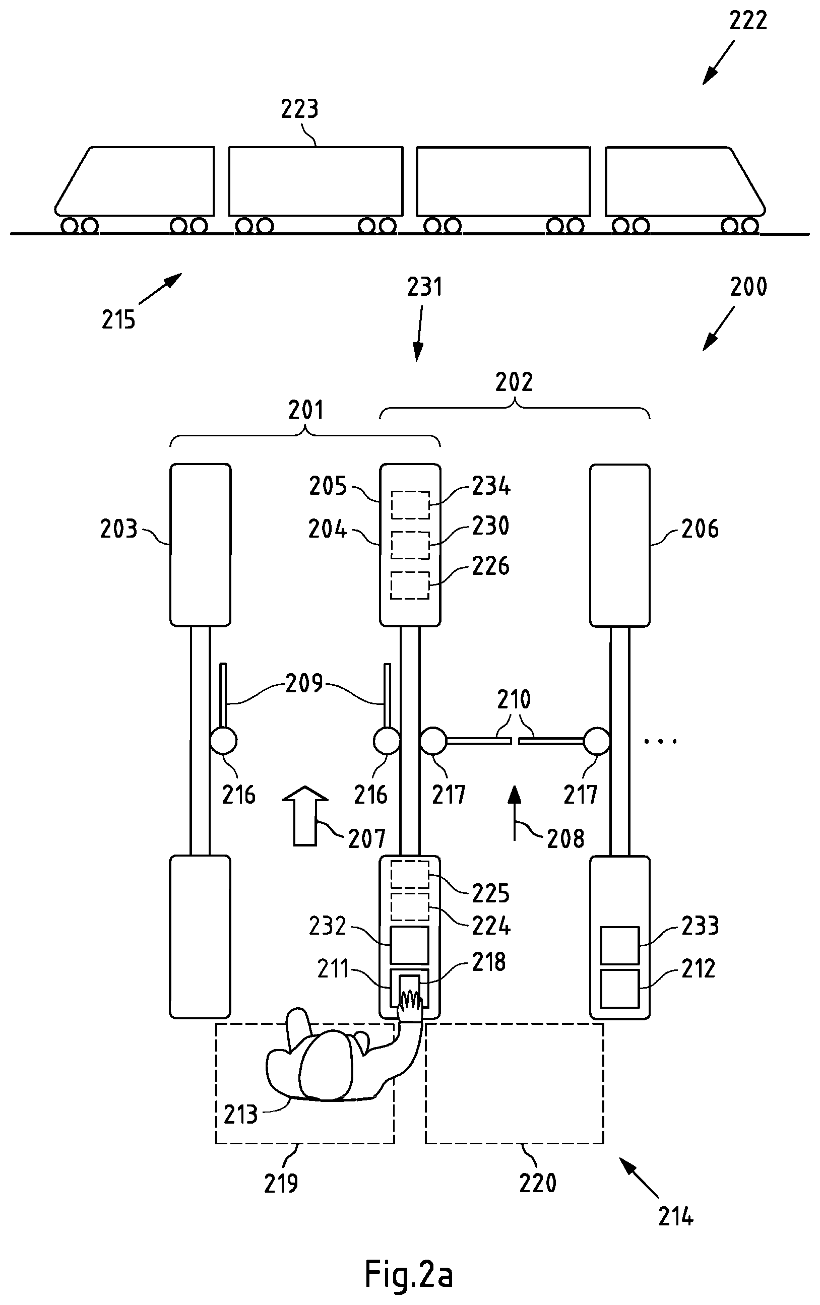Patent US12307845 Figure 3 – Gate array, in particular for a passenger transport system