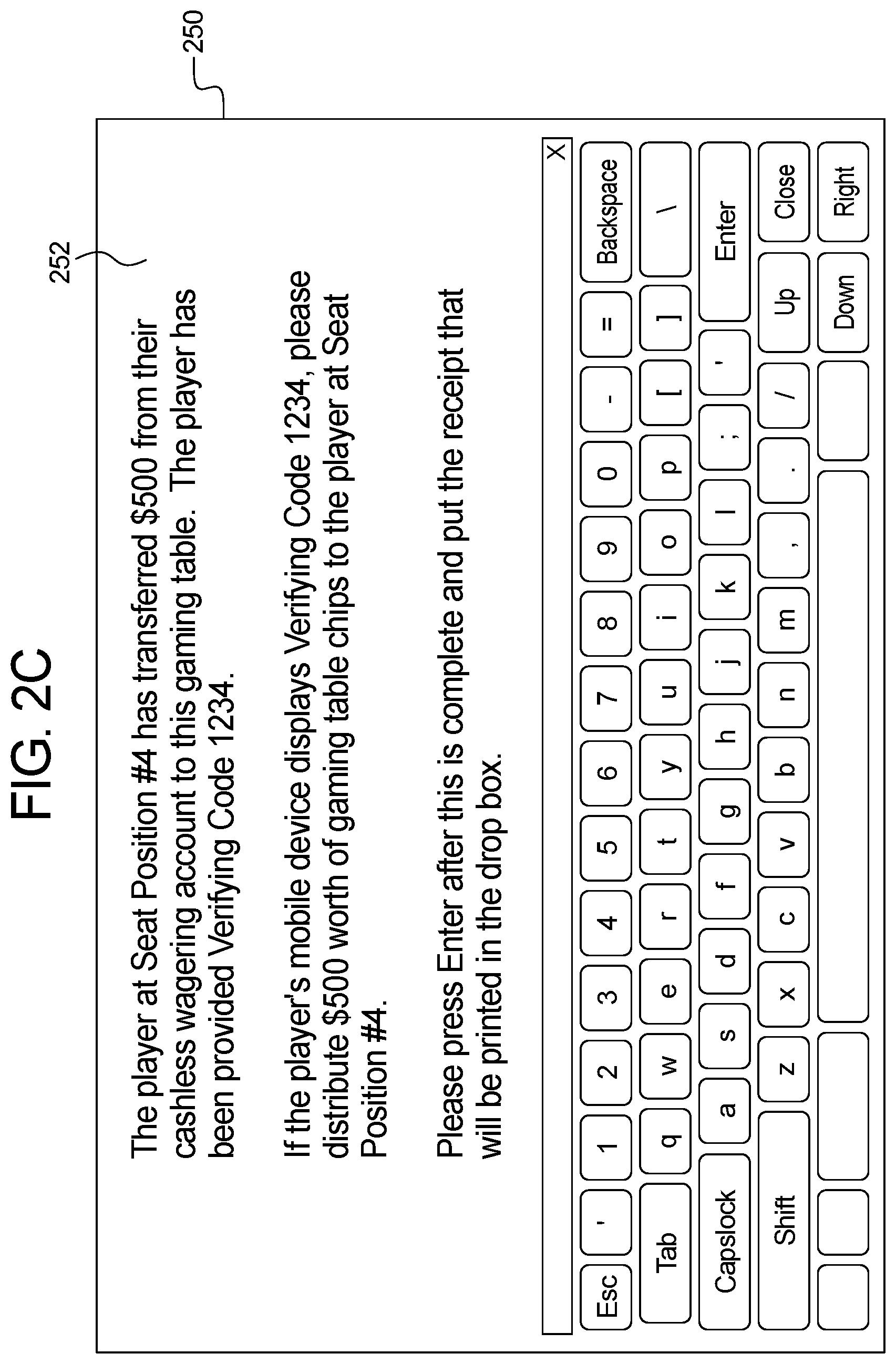 Patent US12307855 Figure 3 – User identification verification in association with transferring funds to a gaming table
