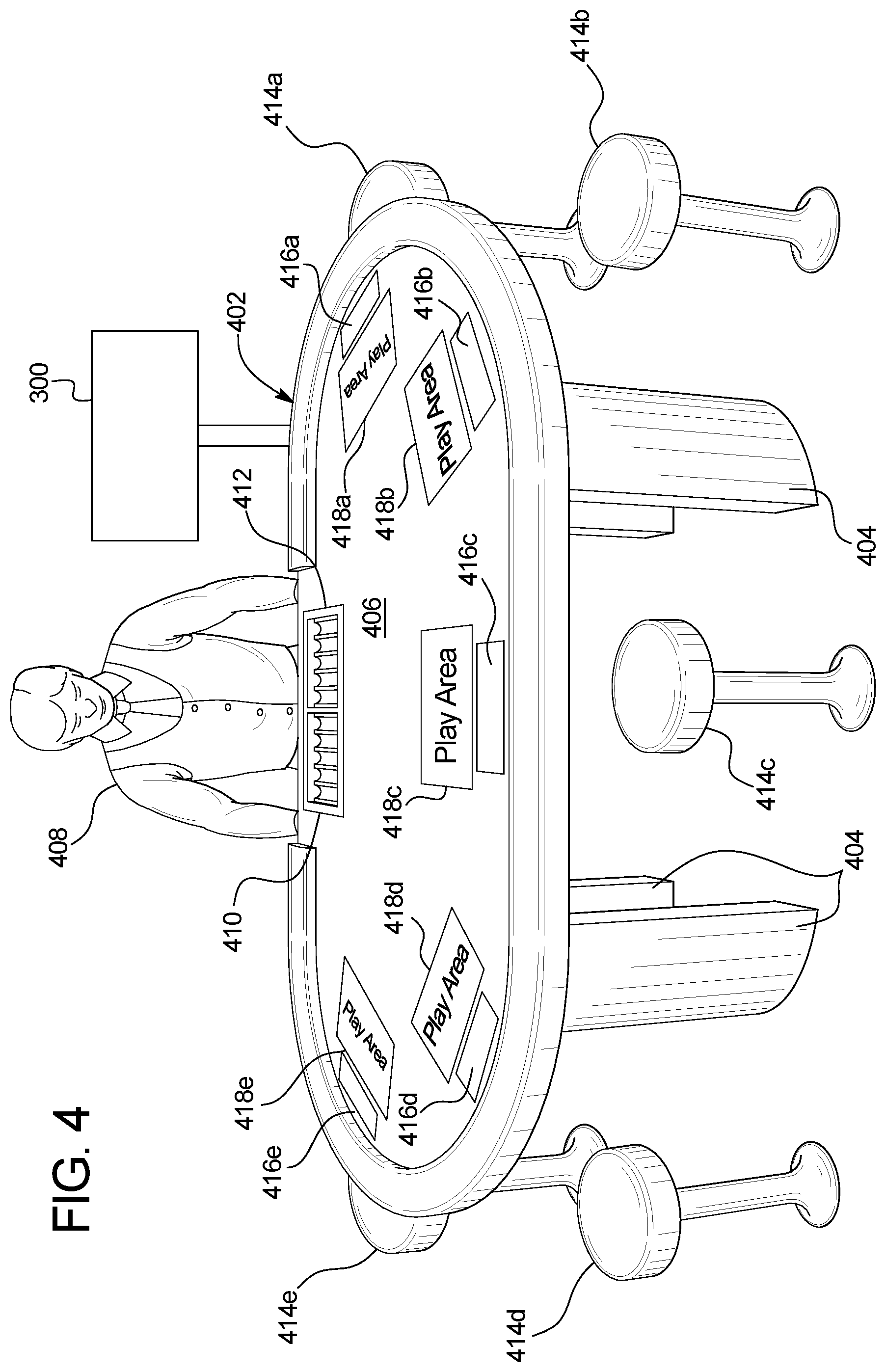 Patent US12307855 Figure 5 – User identification verification in association with transferring funds to a gaming table