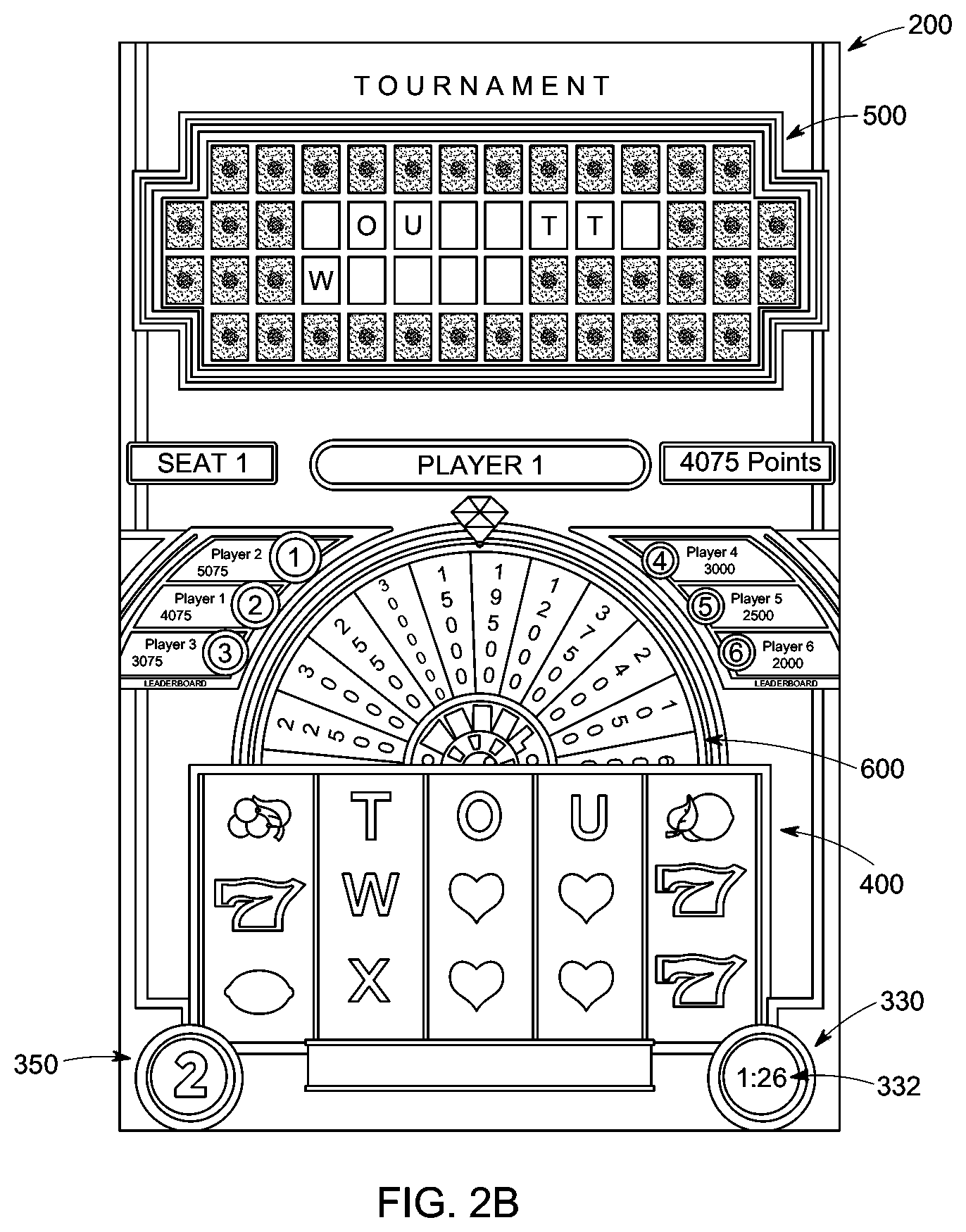 Patent US12307858 Figure 3 – Multi-player tournament with simultaneous additional point accumulation events