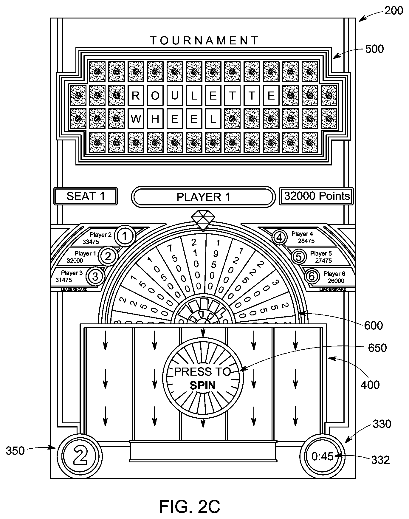 Patent US12307858 Figure 4 – Multi-player tournament with simultaneous additional point accumulation events