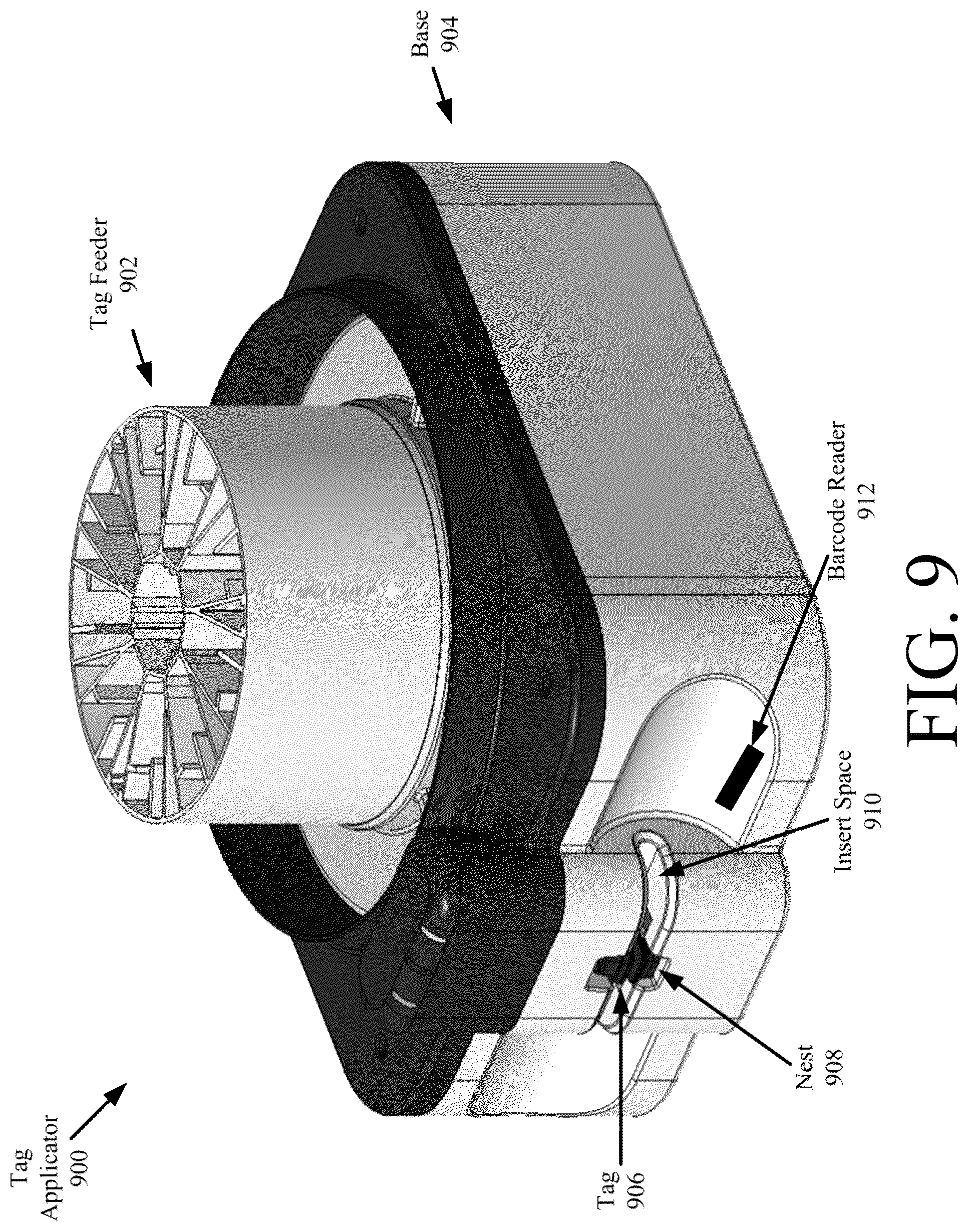 Patent US12307867 Figure 7 – Hard tag applicator