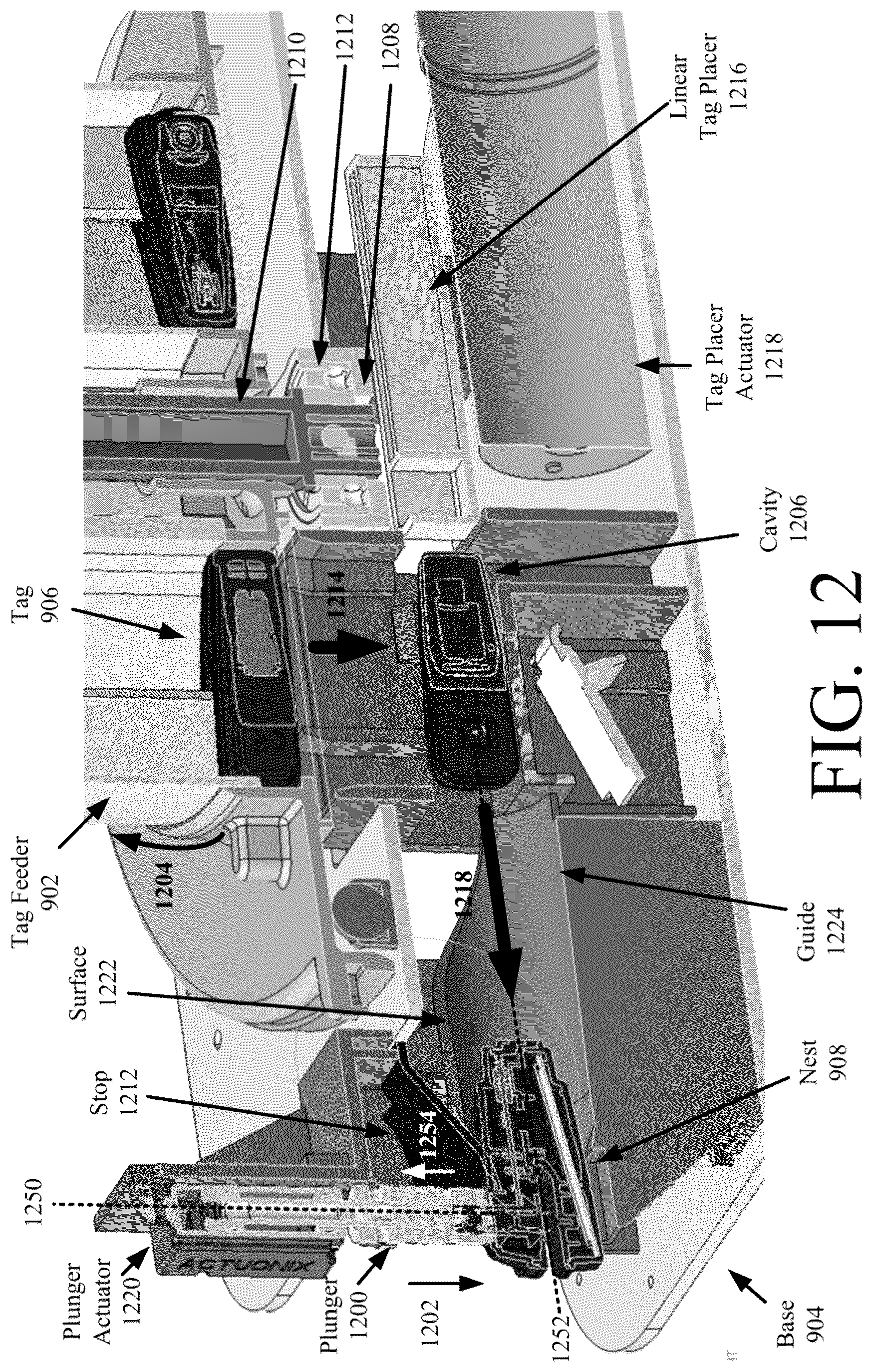 Patent US12307867 Figure 10 – Hard tag applicator
