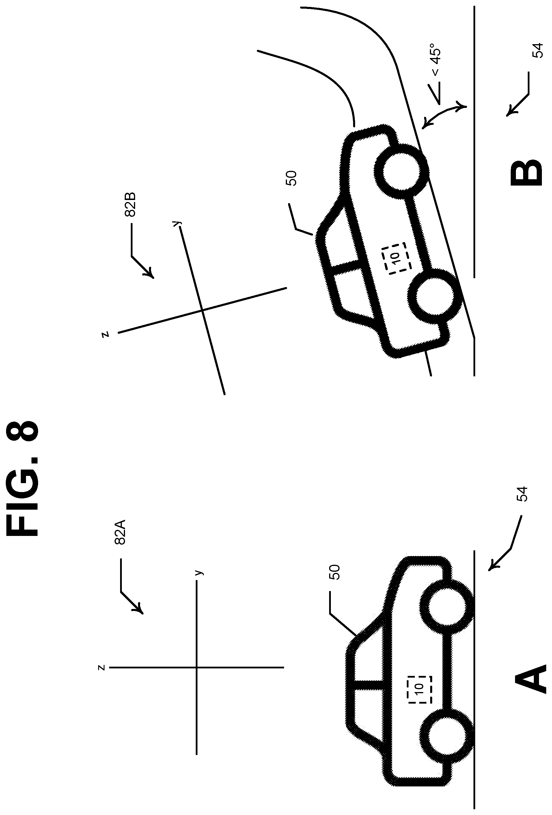 Patent US12307874 Figure 8 – Determining the status of a tracking device based on orientation