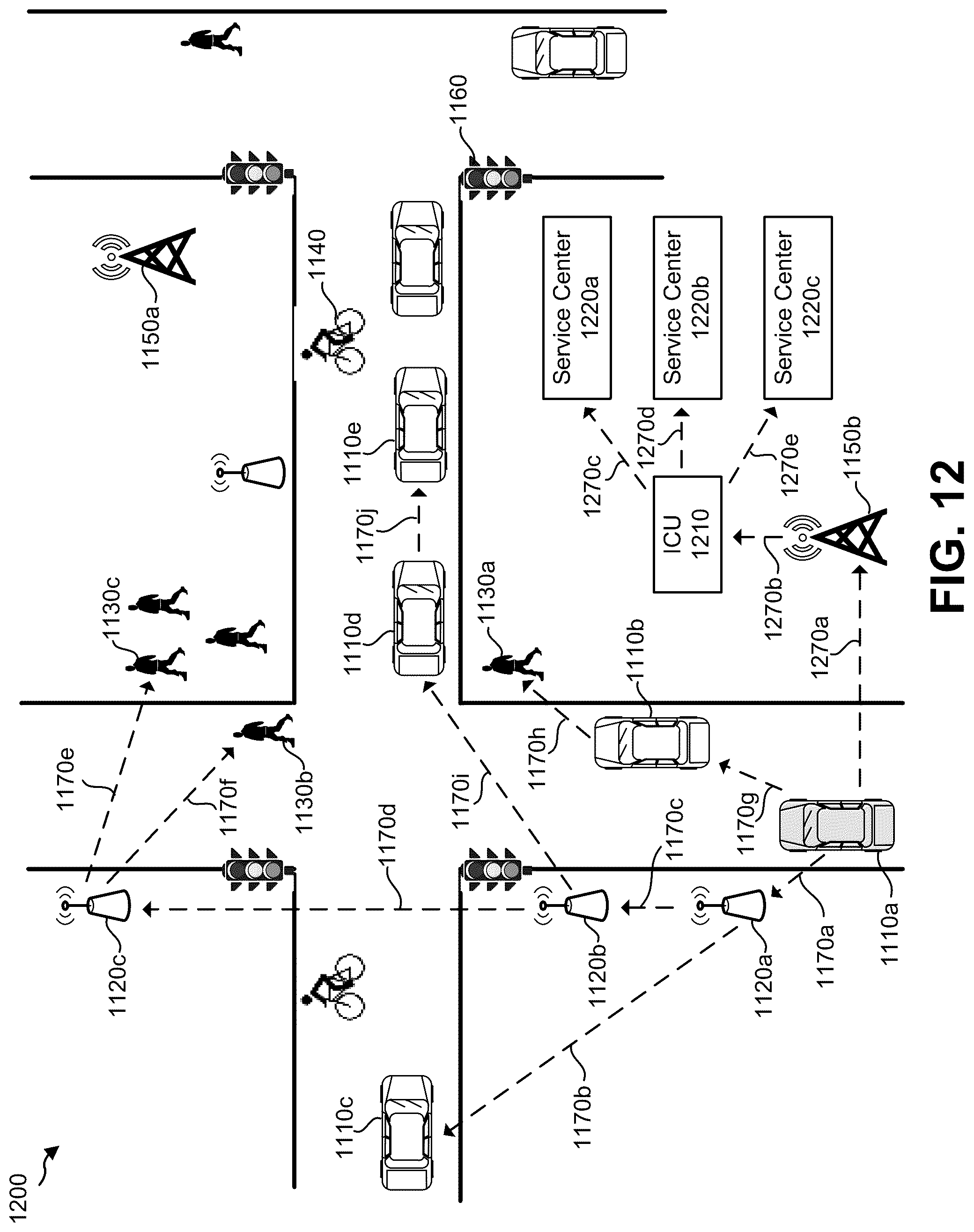 Patent US12307885 Figure 12 – Smart vehicle malfunction and driver misbehavior detection and alert