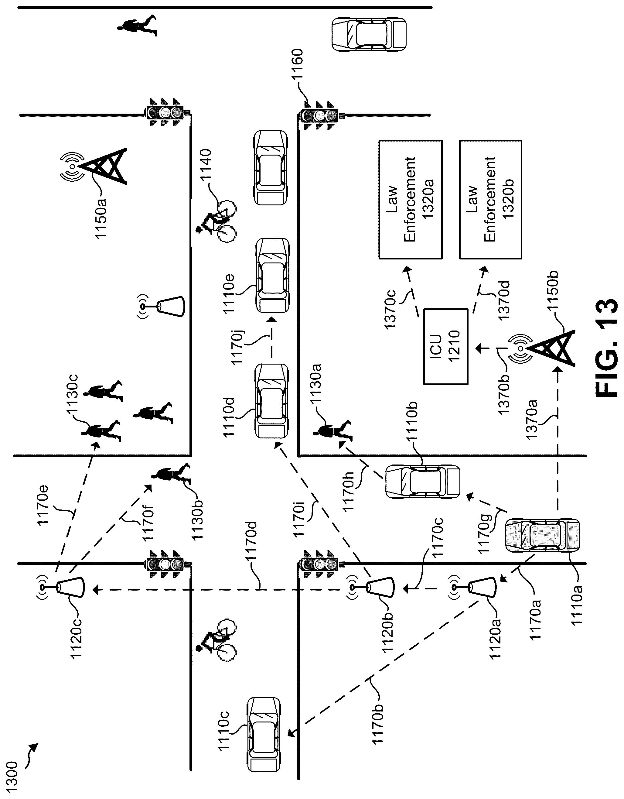 Patent US12307885 Figure 13 – Smart vehicle malfunction and driver misbehavior detection and alert