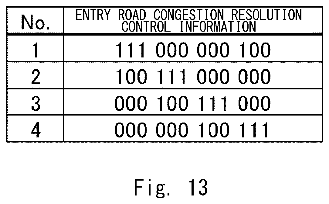 Patent US12307887 Figure 13 – Intersection control system, intersection control method, and program