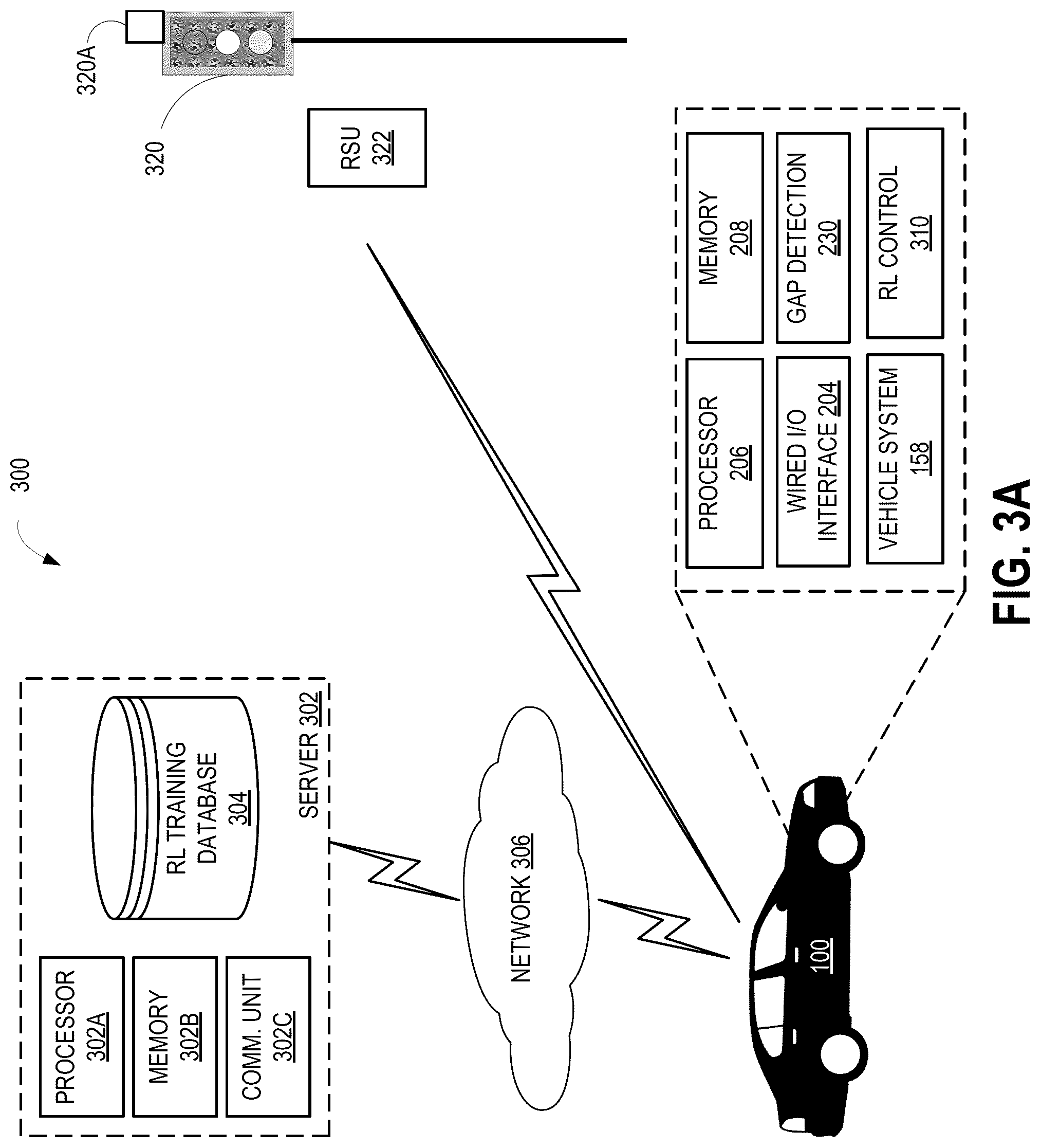 Patent US12307892 Figure 3 – Cloud-based stop-and-go mitigation system with multi-lane sensing