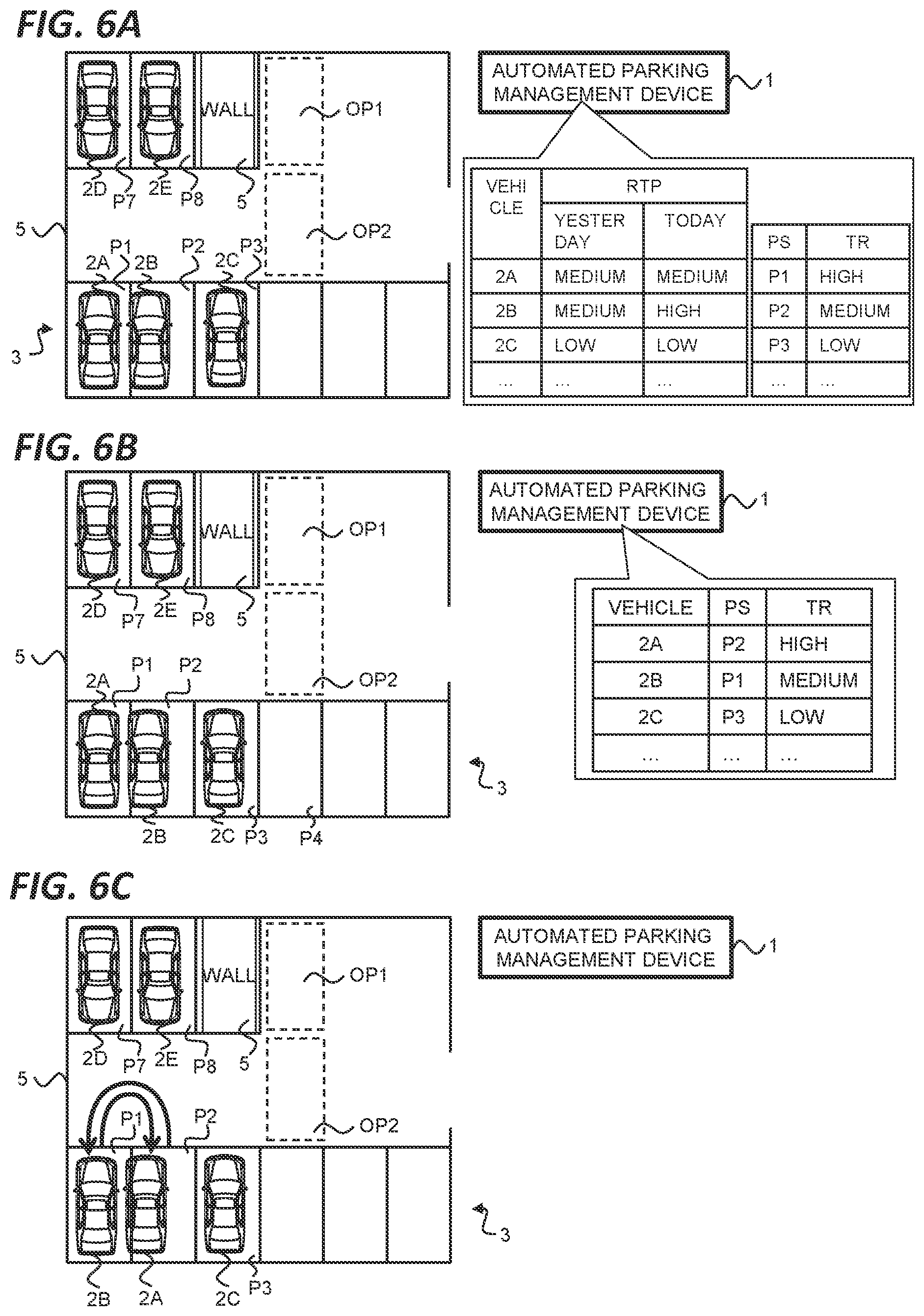 Patent US12307894 Figure 6 – Automated parking management device and automated parking management method