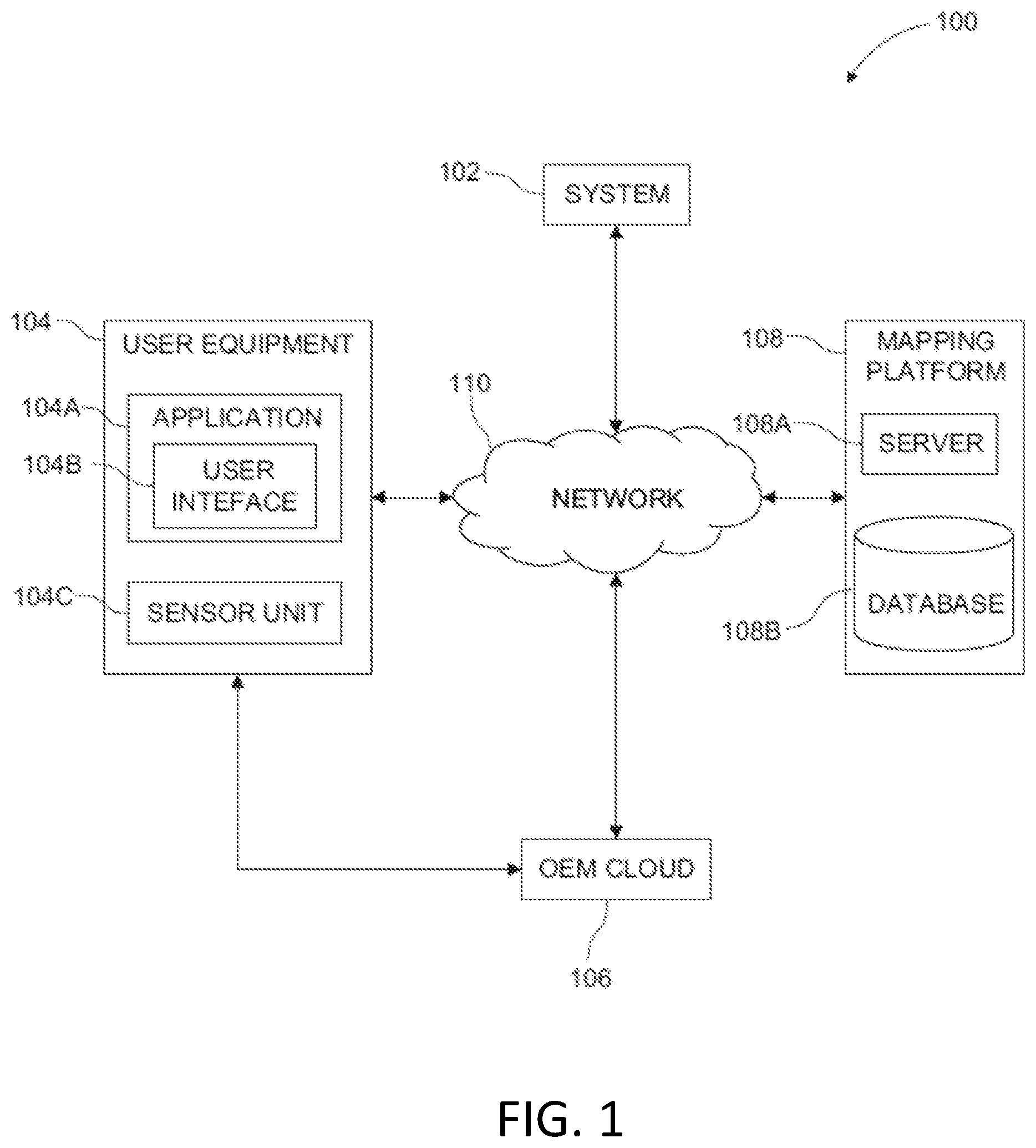 Patent US12307897 Figure 1 – System to predict vehicle parking bunching