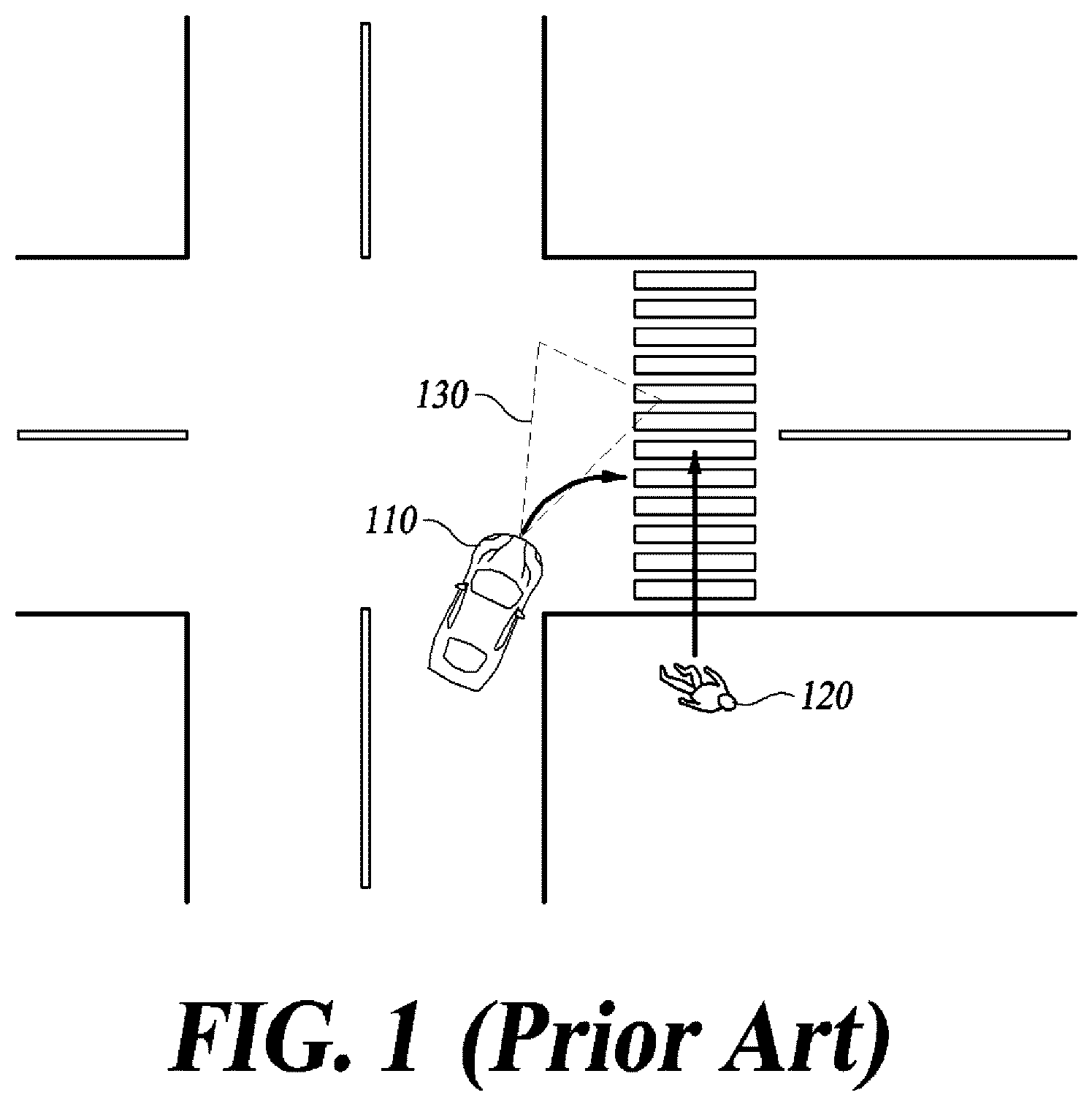 Patent US12307901 Figure 1 – System for assisting right turn of vehicle based on UWB communication and V2X communication at intersection, and operation method thereof