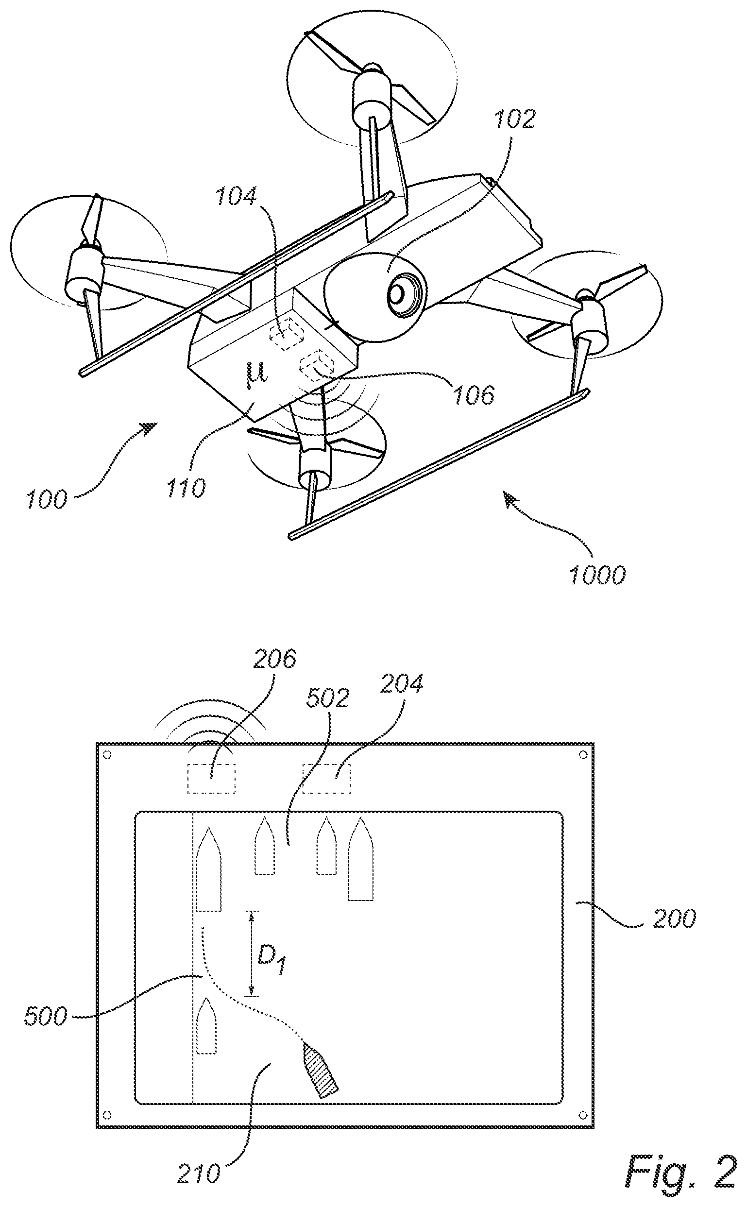 Patent US12307903 Figure 2 – Unmanned aircraft system, a control system of a marine vessel and a method for controlling a navigation system of a marine vessel