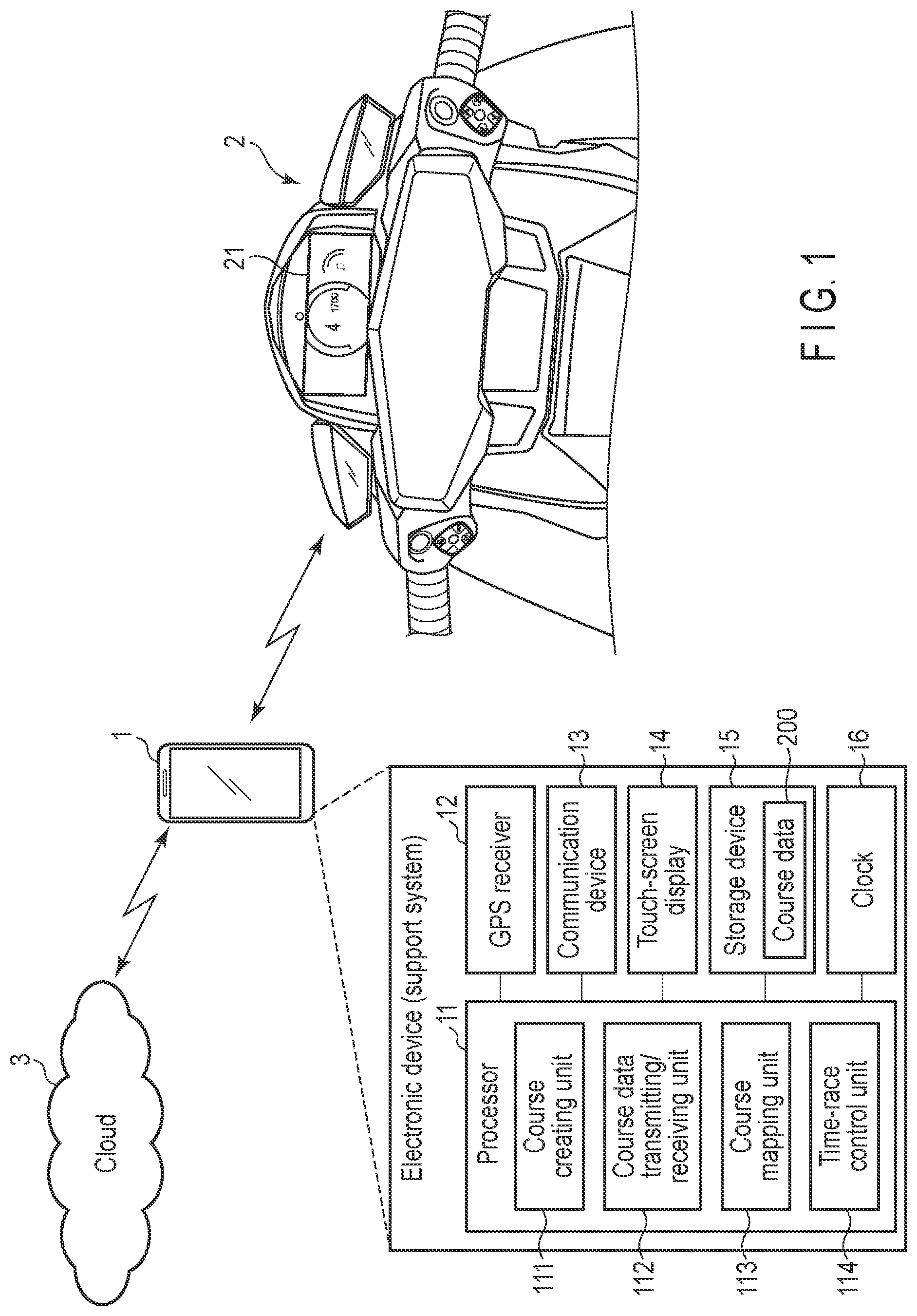 Patent US12307904 Figure 1 – System, boat, and electronic device