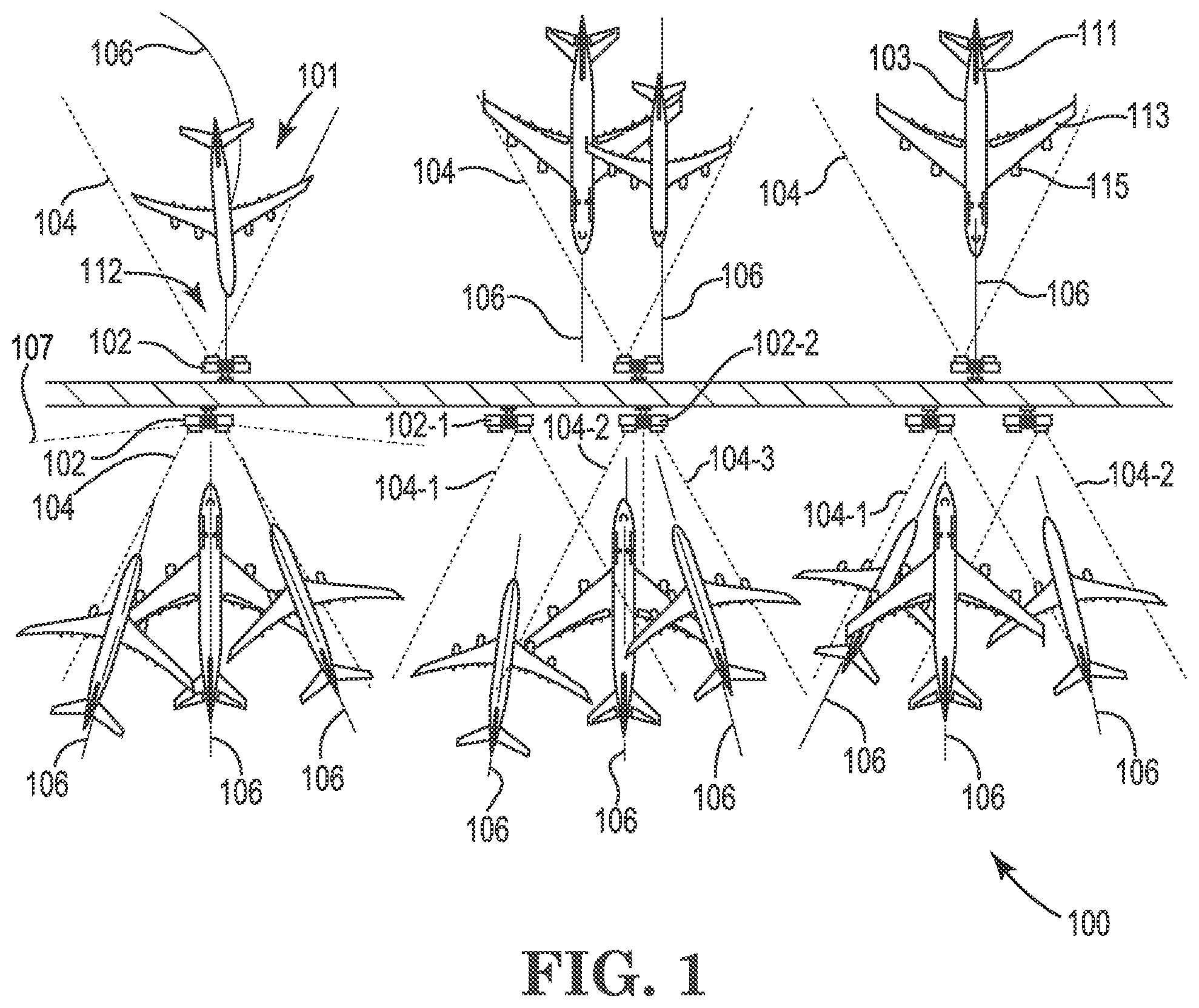 Patent US12307912 Figure 1 – Multi-sensor data fusion-based aircraft detection, tracking, and docking
