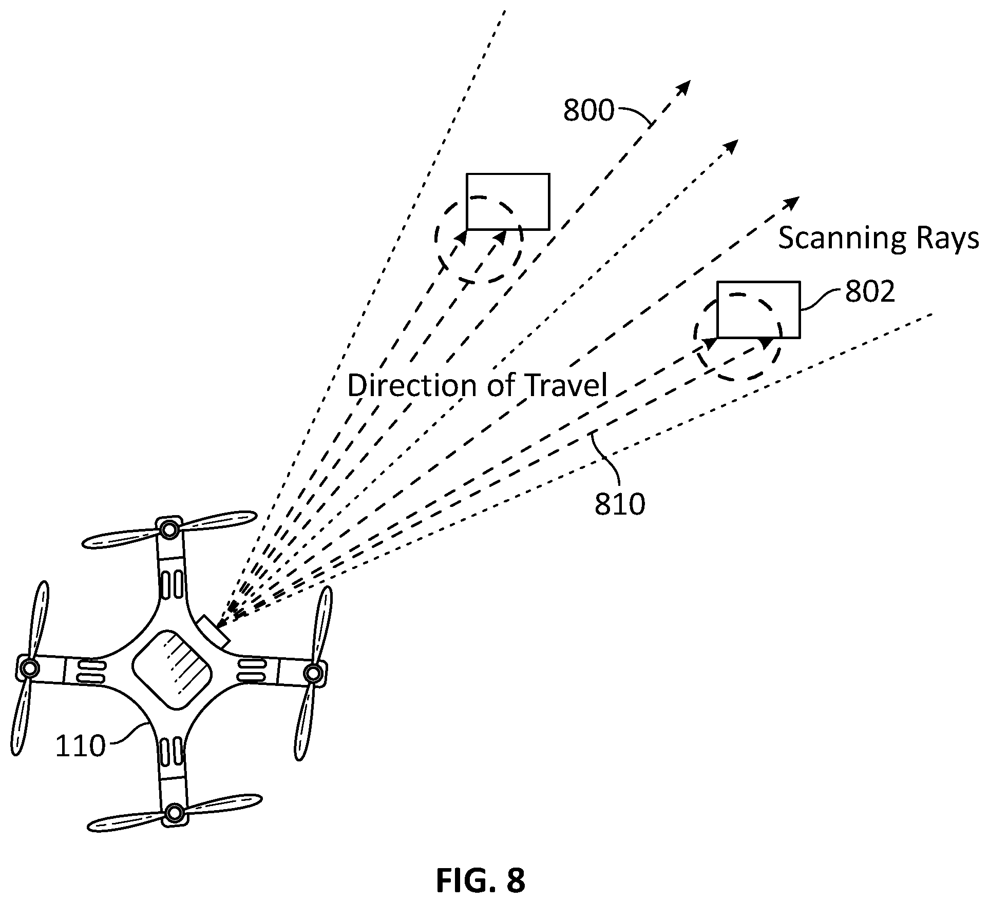 Patent US12307915 Figure 7 – Collision detection and avoidance for unmanned aerial vehicle systems and methods