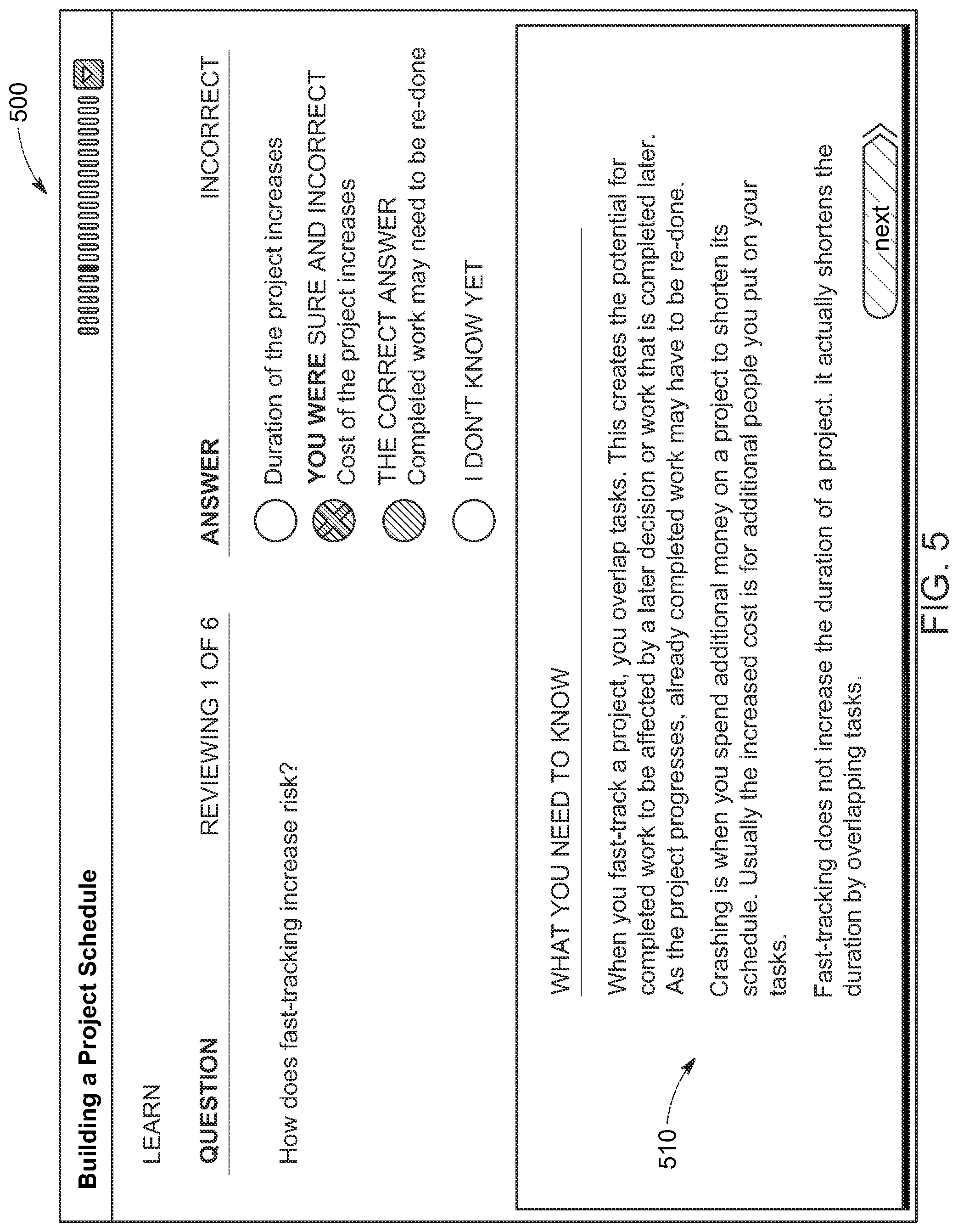 Patent US12307920 Figure 6 – Display and report generation platform for testing results