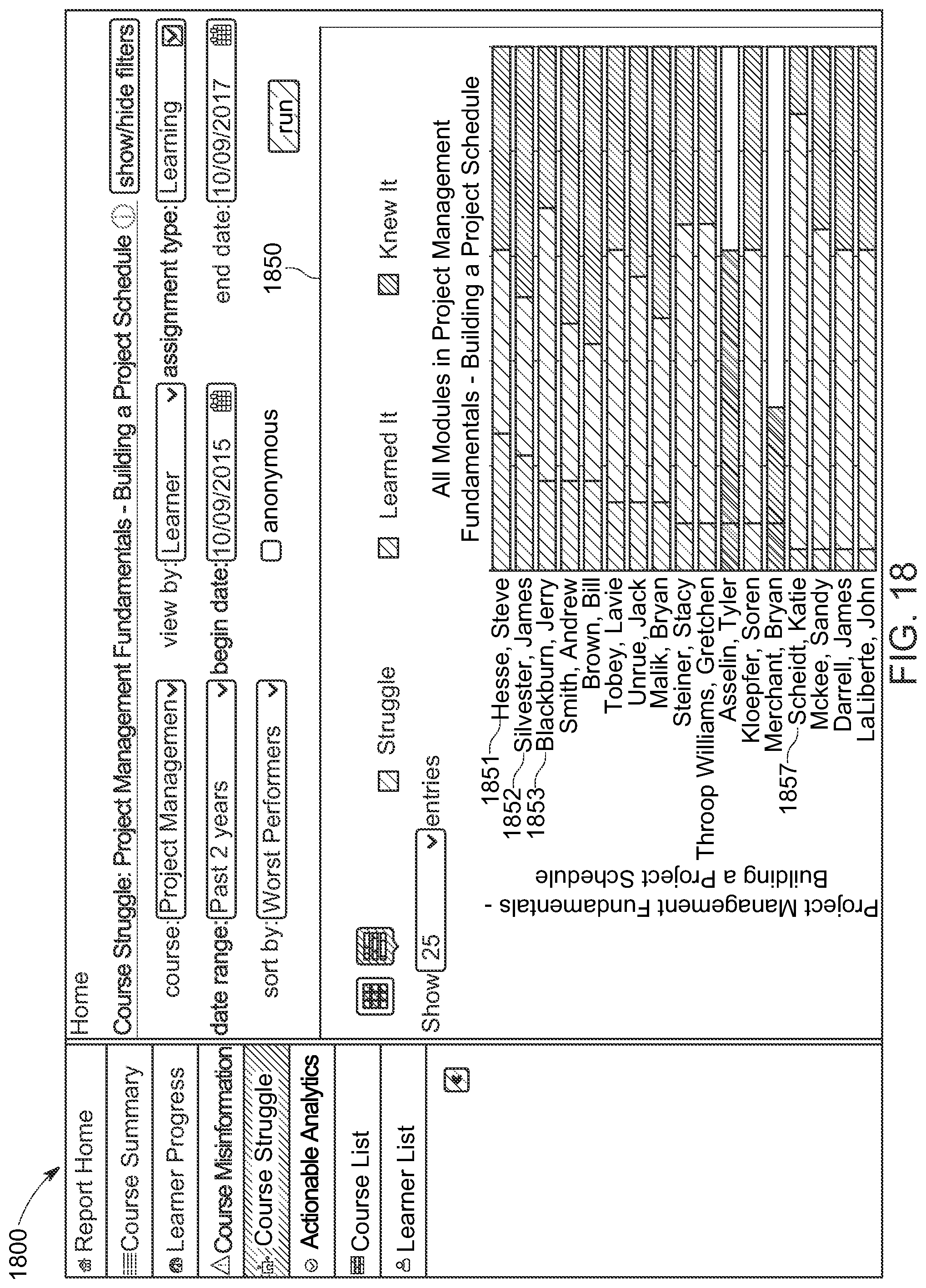 Patent US12307920 Figure 20 – Display and report generation platform for testing results
