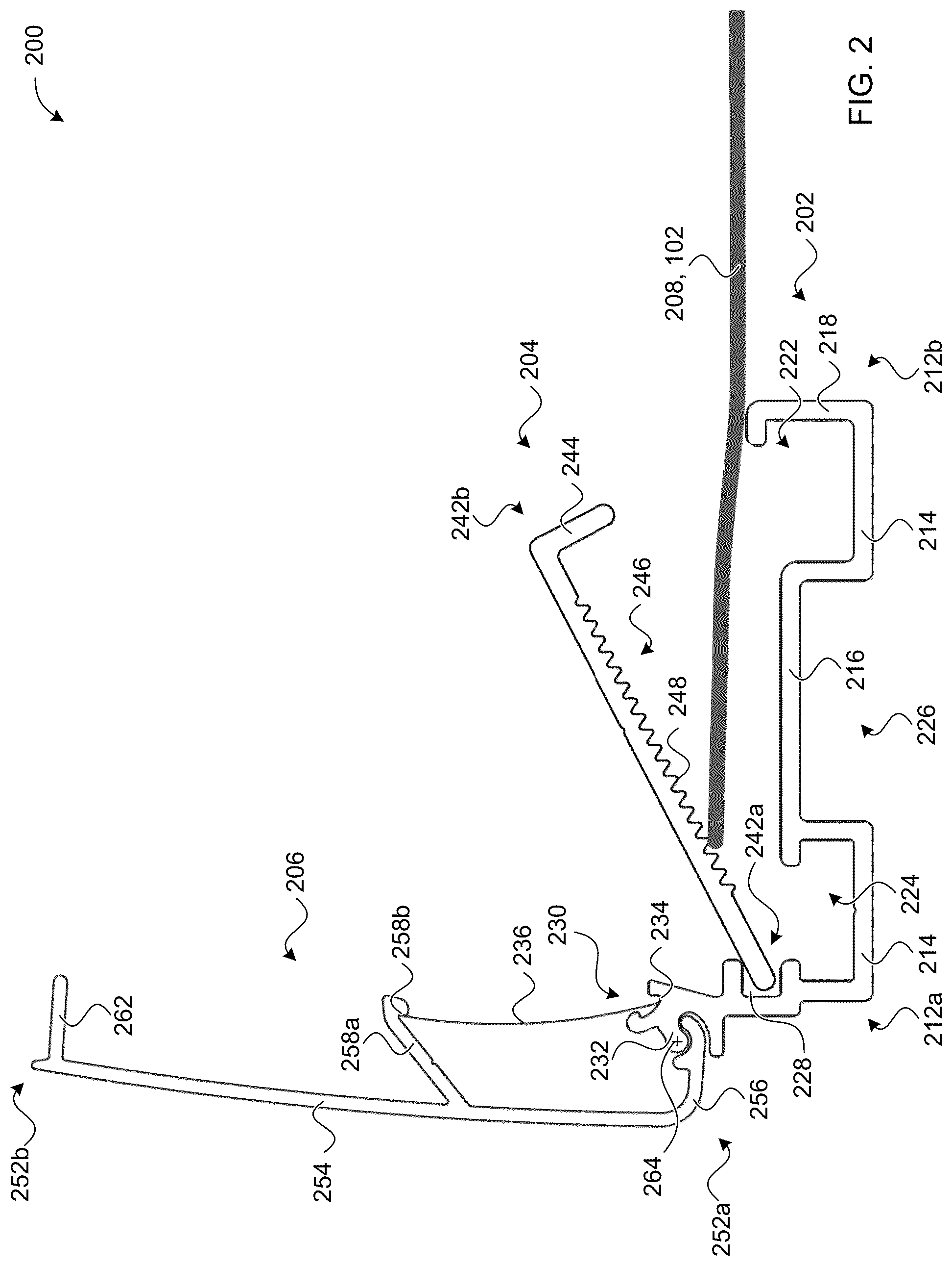 Patent US12307924 Figure 2 – Tensioning frame for sheet media