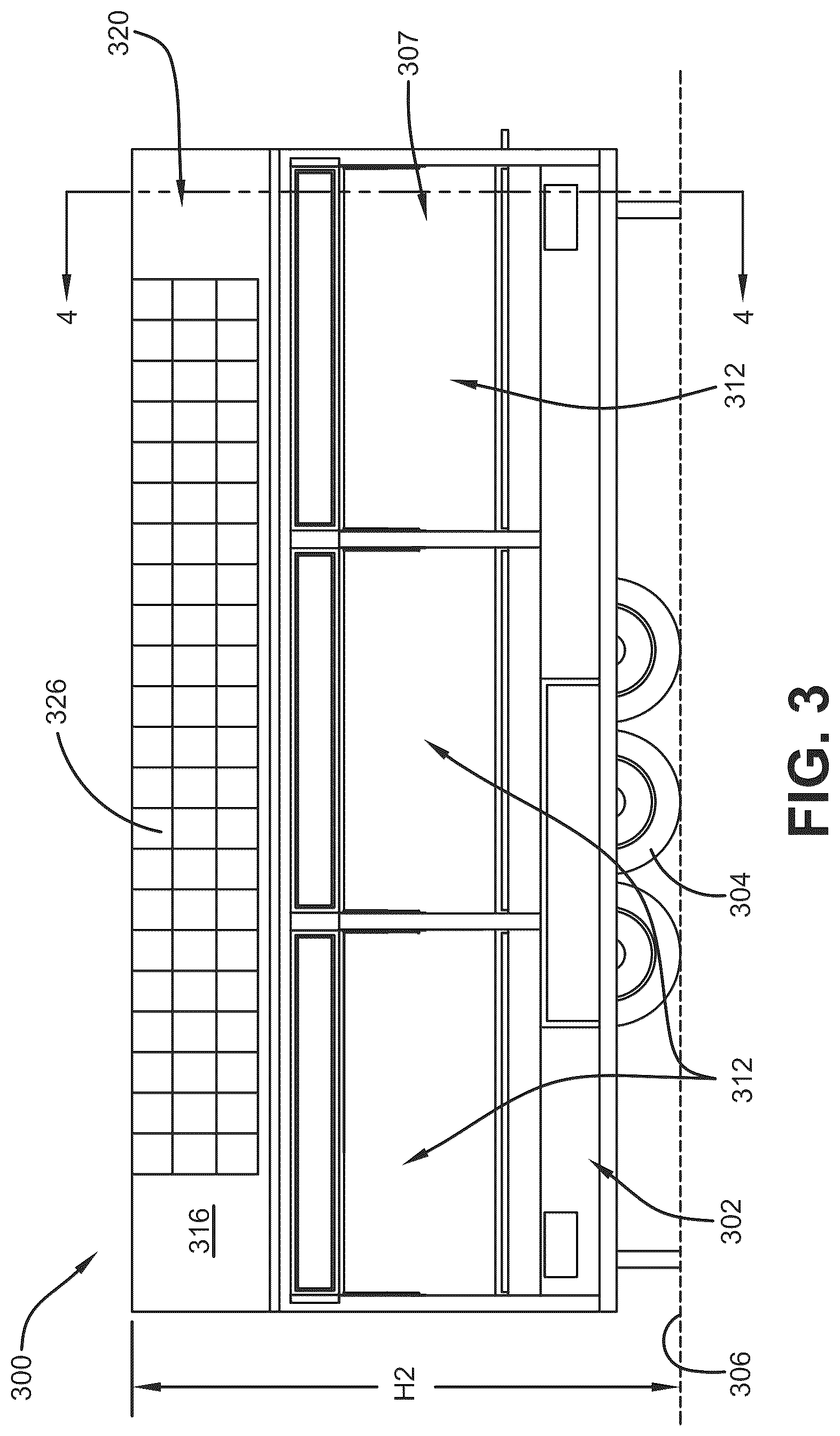 Patent US12307929 Figure 3 – Portable food concession trailer